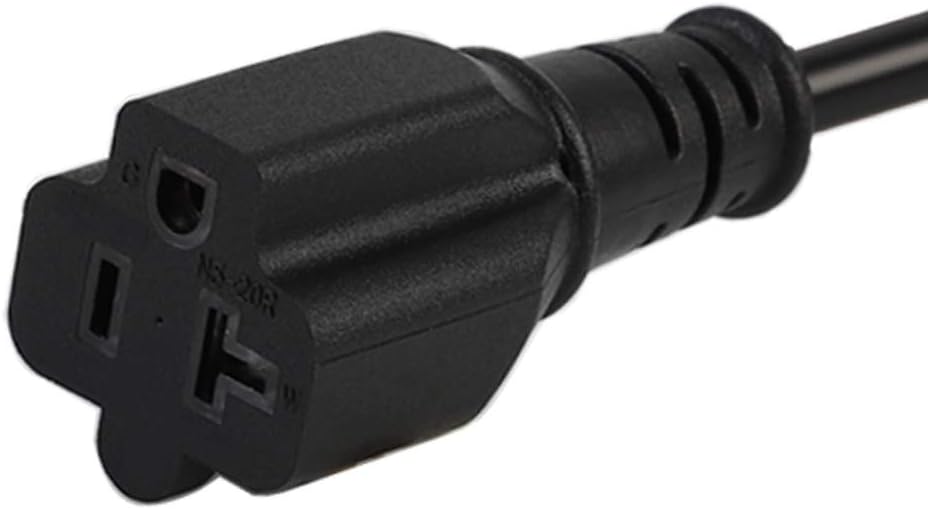 acbroad Right Angle 15A to 20A UL Listed Plug Adapter Cable 14AWG 1Ft NEMA 5-15P to 5-15/20R Household to T-Blade Power Cable