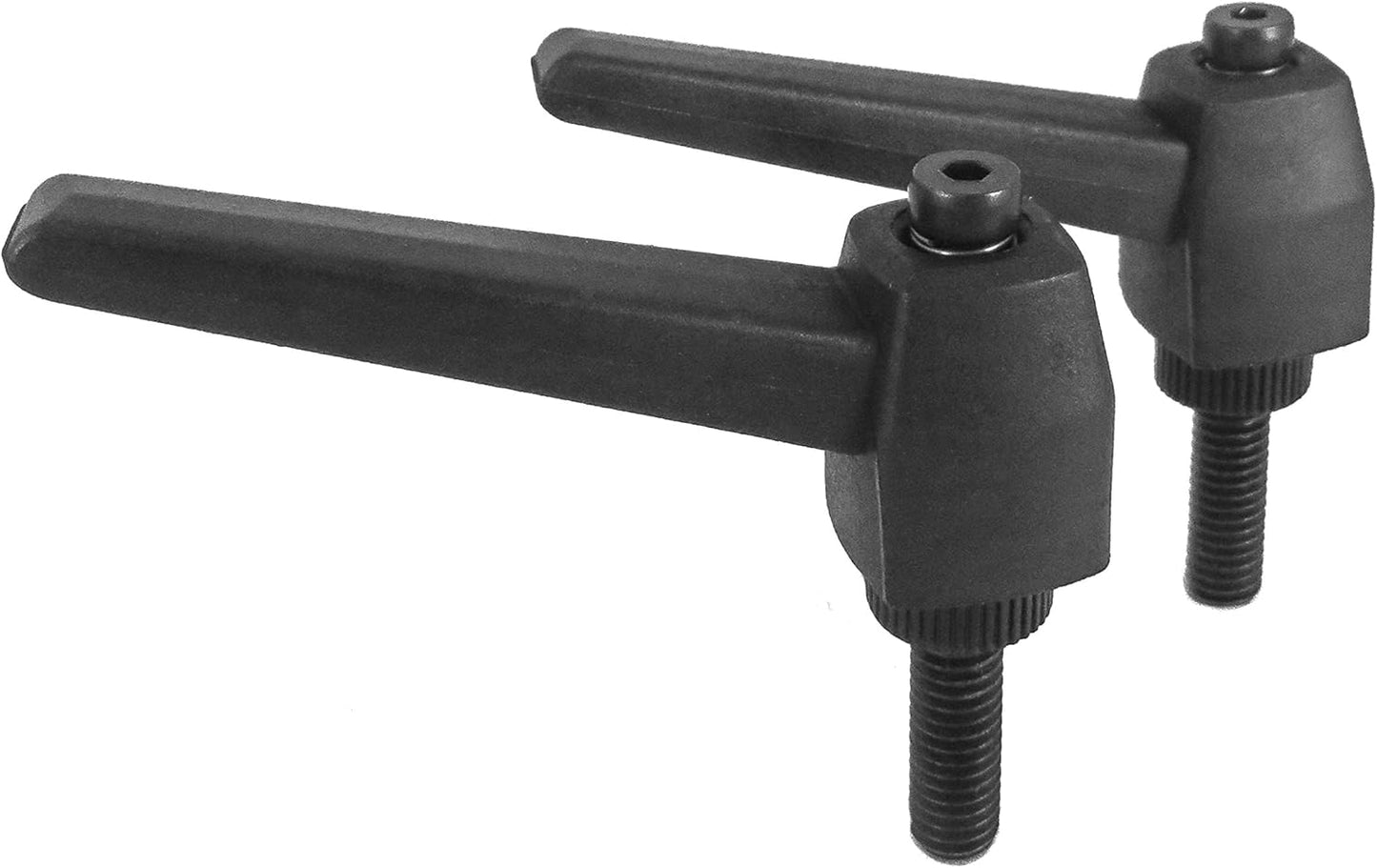 Adjustable Handle Push Button Ratchet Set with 3/8 16 Male Threads, Pack of 2 - Taytools PBRLM-3/8X2