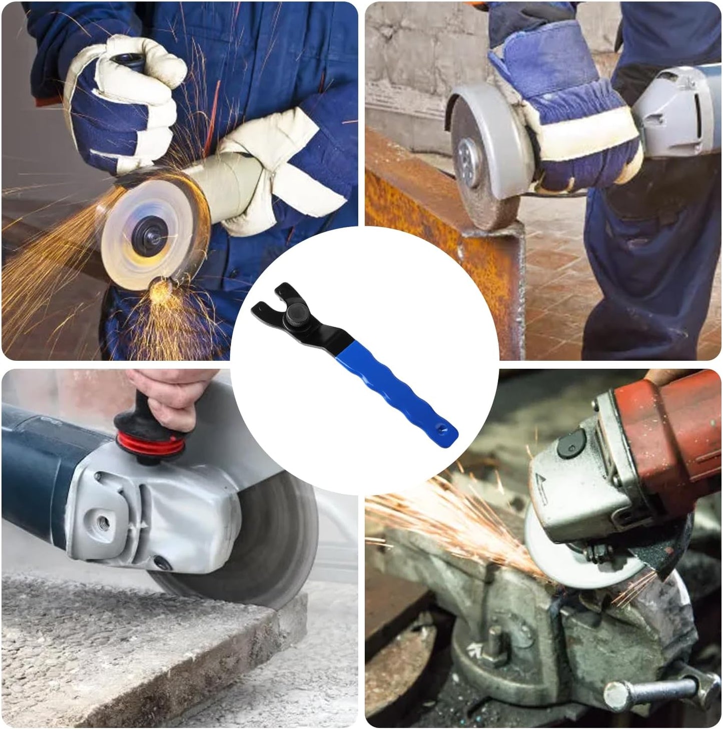 Adjustable Pin Wrench for Angle Grinder Machine - Grinder Spanner Wrench in Blue Color by KINMINGZHU