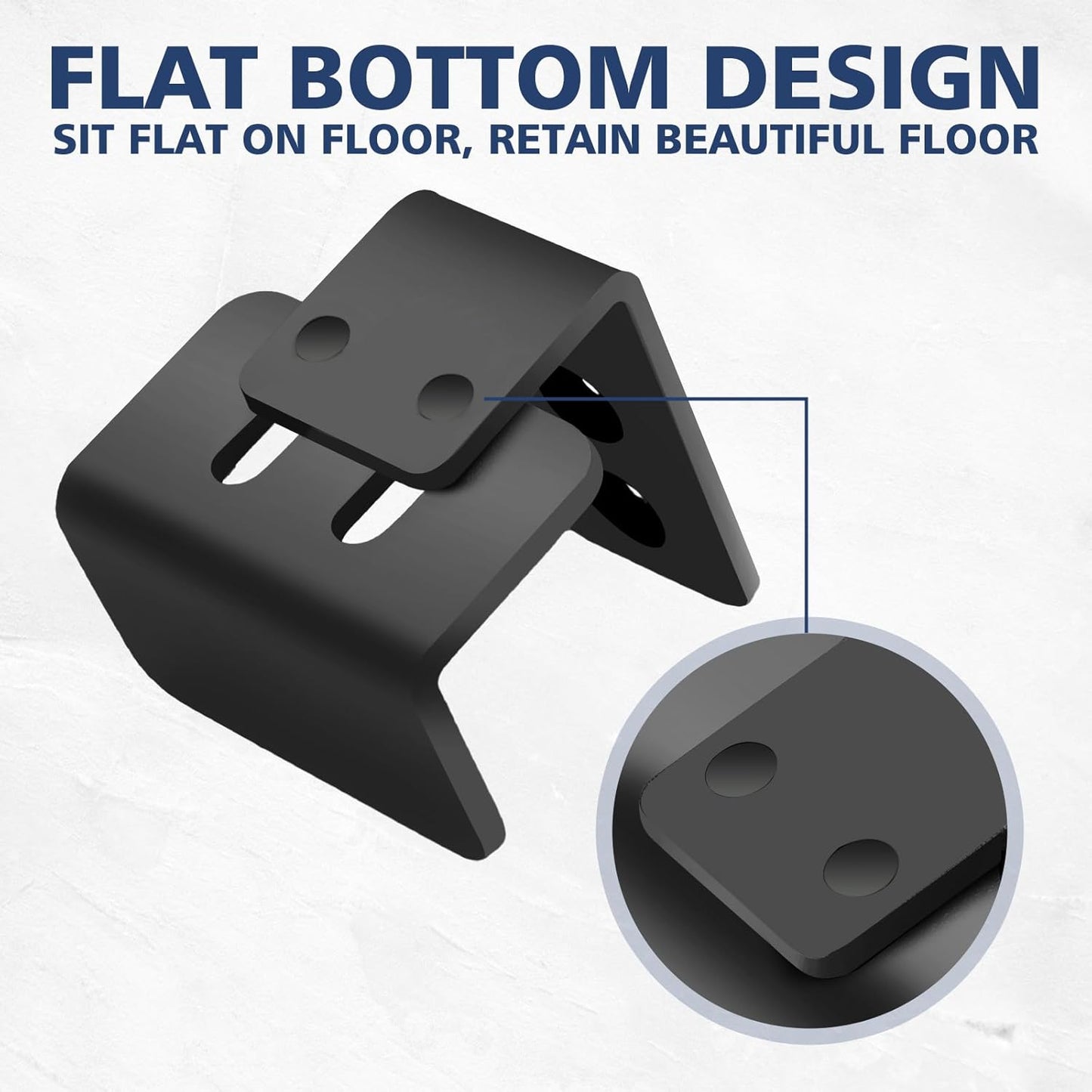 Adjustable U-Shape Sliding Barn Door Floor Guide with Wall Mount System - 1 Pack