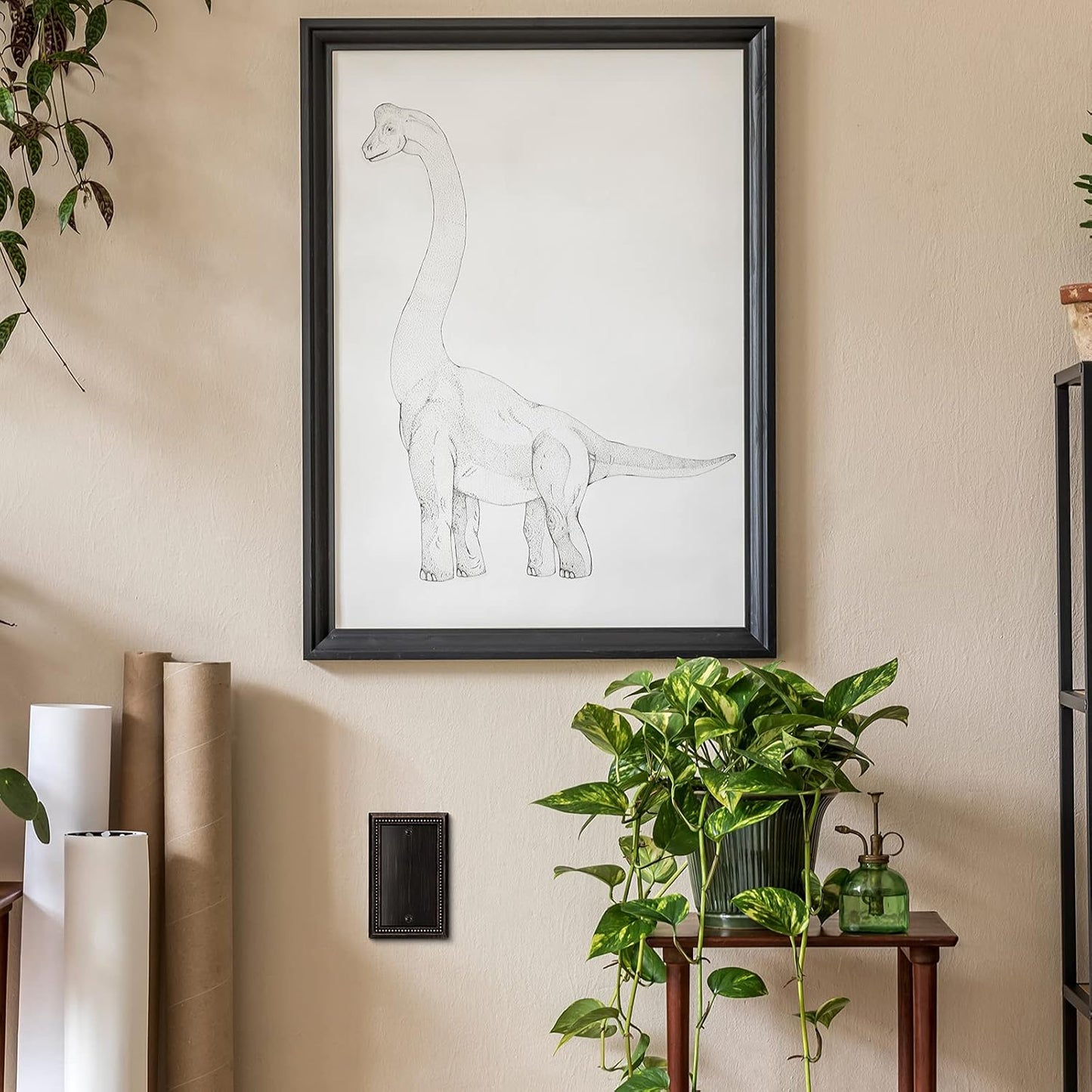 Aged Bronze Heavy Duty Sunken Pearls Decorative Wall Plate Switch Cover - Single Blank, 2 Pack