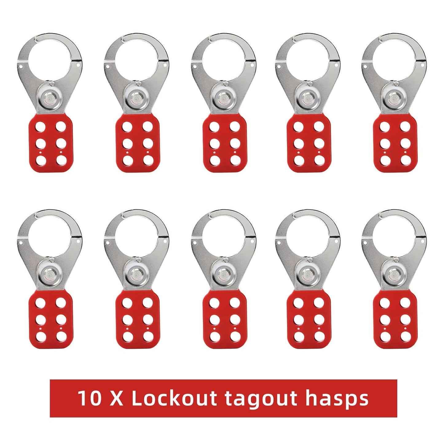 Alamanda Lockout Tagout Kit - 10 Loto Locks, Tags, Hasps - OSHA Compliant Safety Padlocks - Electrical Lock Out Station