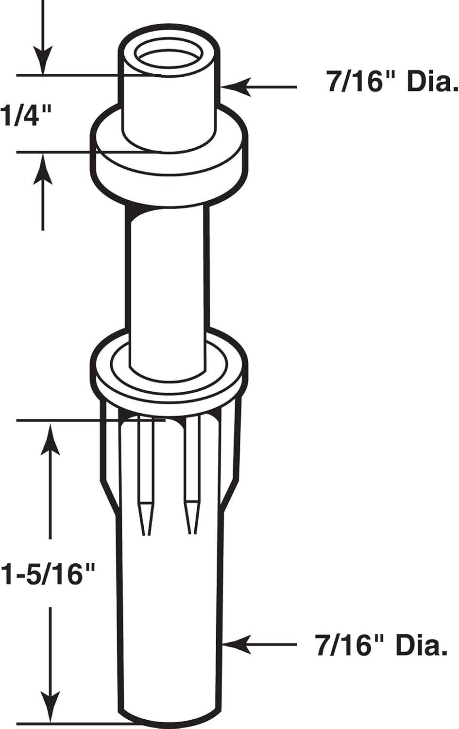 Alliance Doors Prime-Line MP6701 7/16" Bi-Fold Door Top Pivot - Set of 2 - WildKart