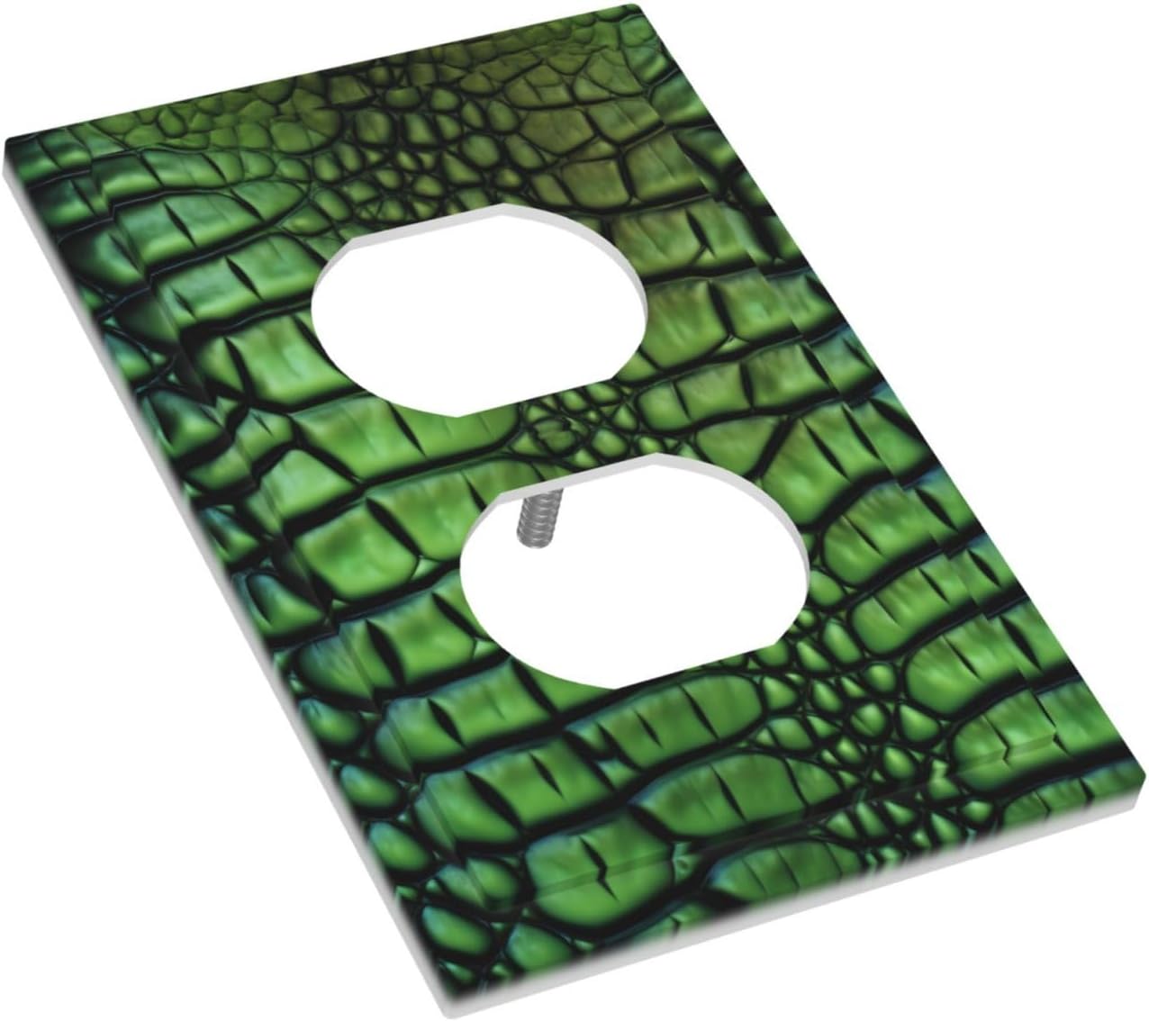 Alligator Skin Decorator Light Switch Cover for Single Duplex Outlet - 1 Gang Wall Plate - Mid Size 5" x 3