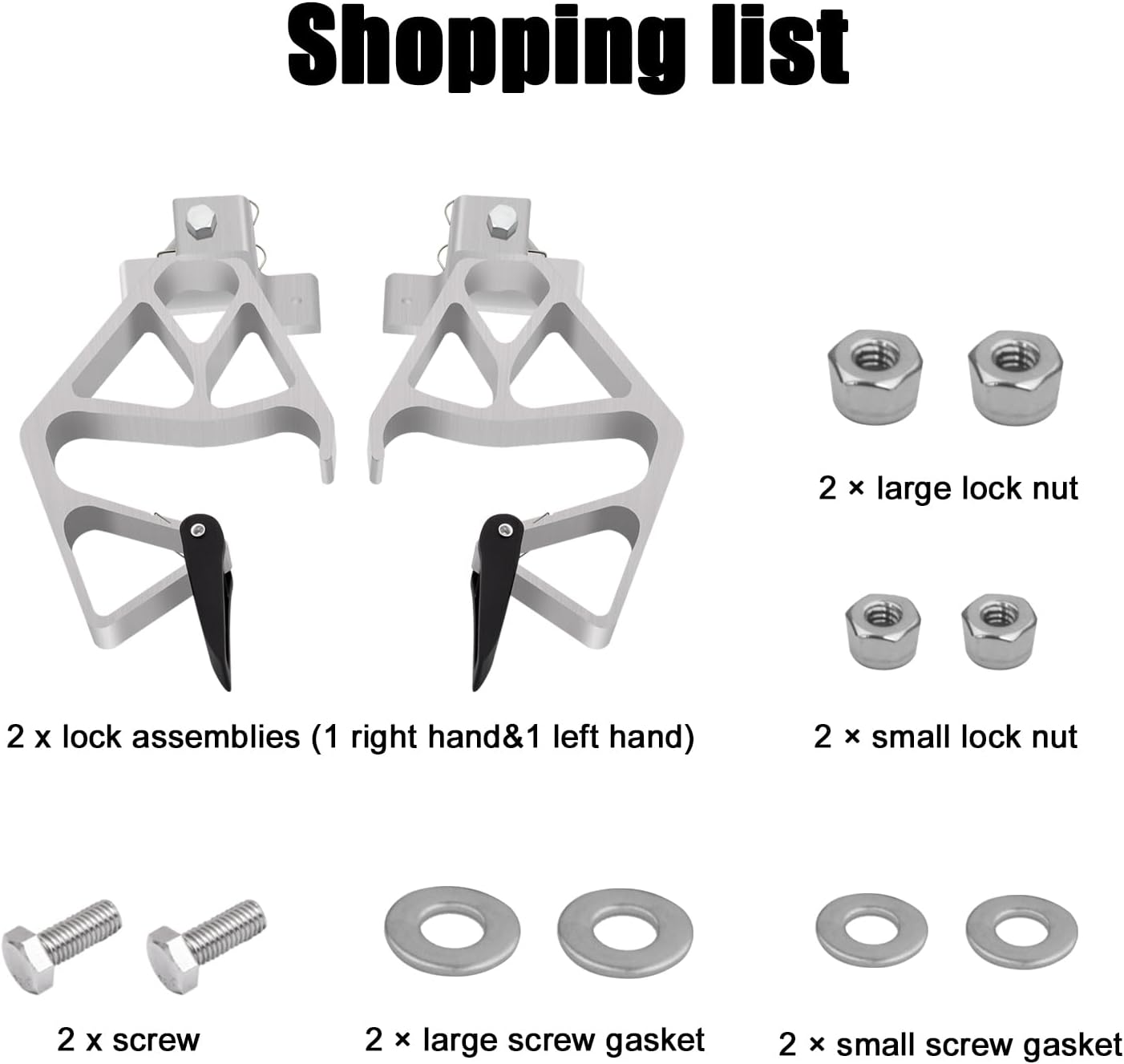 Aluminum Extension Ladder Rung Lock Kit for Werner Models 24ft, 28ft, 32ft - SZHY-LINK Extension Ladder Locks Model 28-11