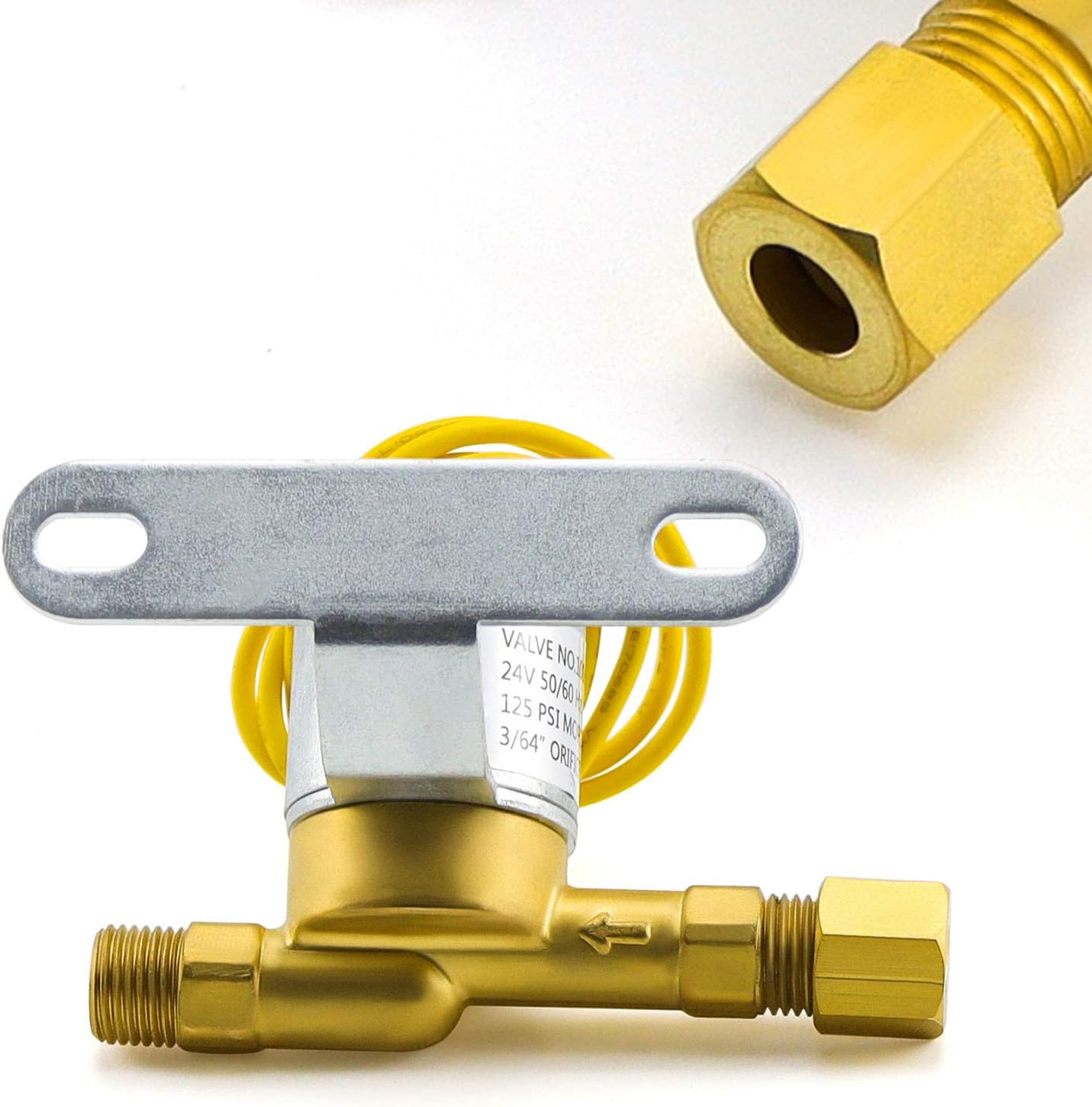 AMI PARTS 4040 Humidifier Solenoid Valve Replacement - 24V Brass Valve for Models 400, 500, 600, 700, 600M, 558, 550A, 550, 568, 560A, 560, 700M, 768, 760A, 760
