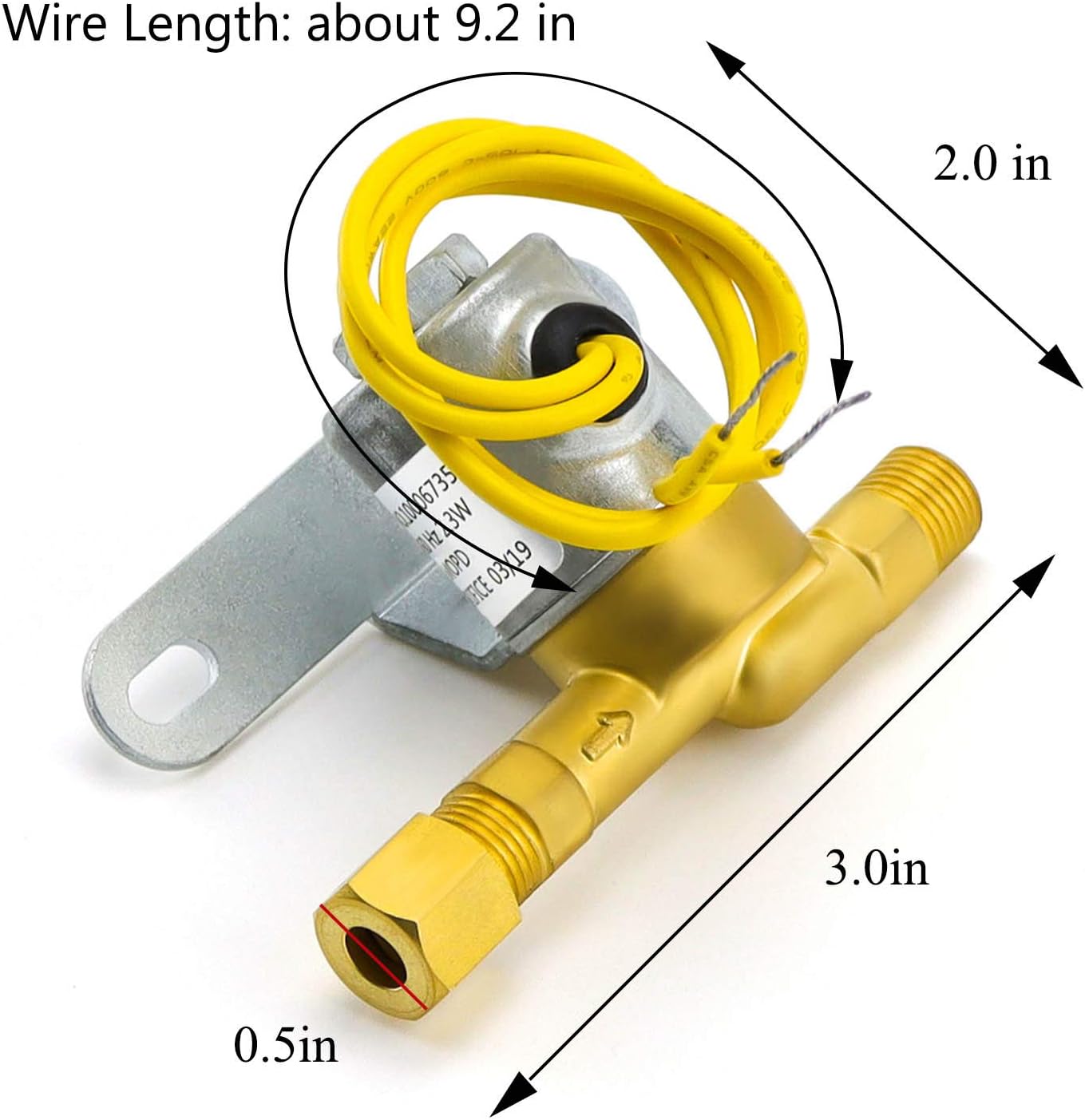 AMI PARTS 4040 Humidifier Solenoid Valve Replacement - 24V Brass Valve for Models 400, 500, 600, 700, 600M, 558, 550A, 550, 568, 560A, 560, 700M, 768, 760A, 760