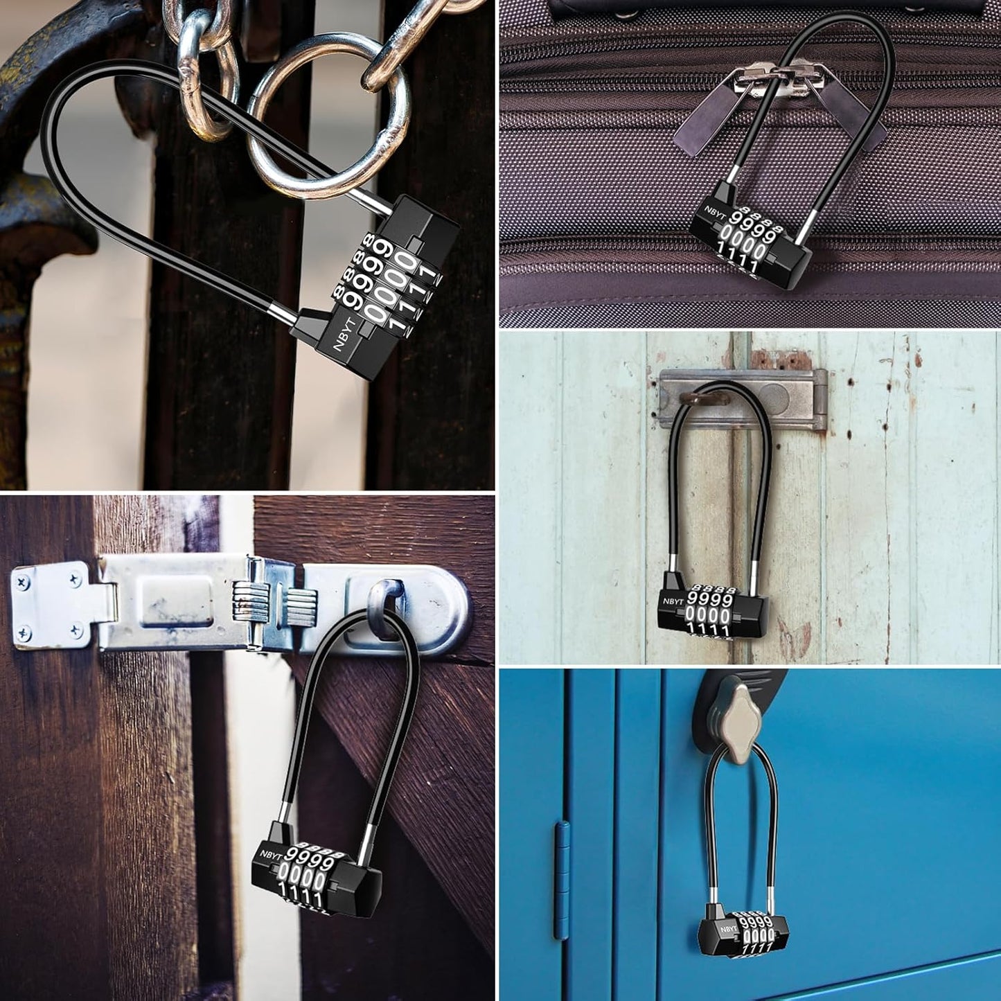 Ankilo Lock Box with 3.5 Inch Long Shackle Combination Padlock for House Key Access