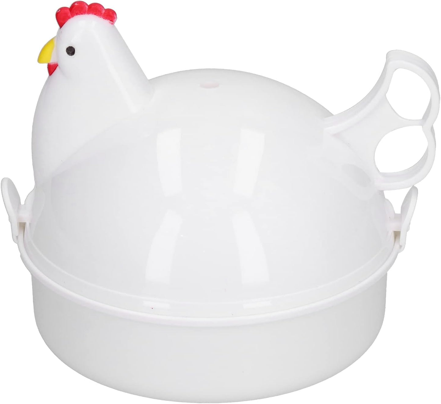 AUNMAS Chicken Shaped Egg Cooker for Microwave - Poacher & Boiler for 4 Eggs in Home Kitchen