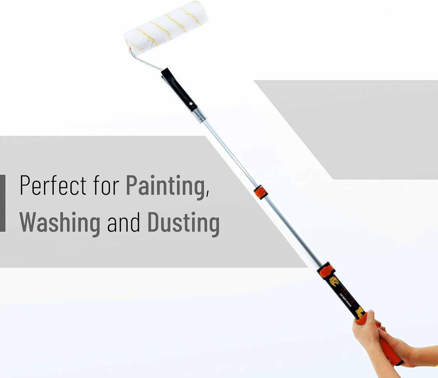 Bates Extension Pole with Paint Roller Attachment - Convenient Painting Tool for Hard-to-Reach Areas