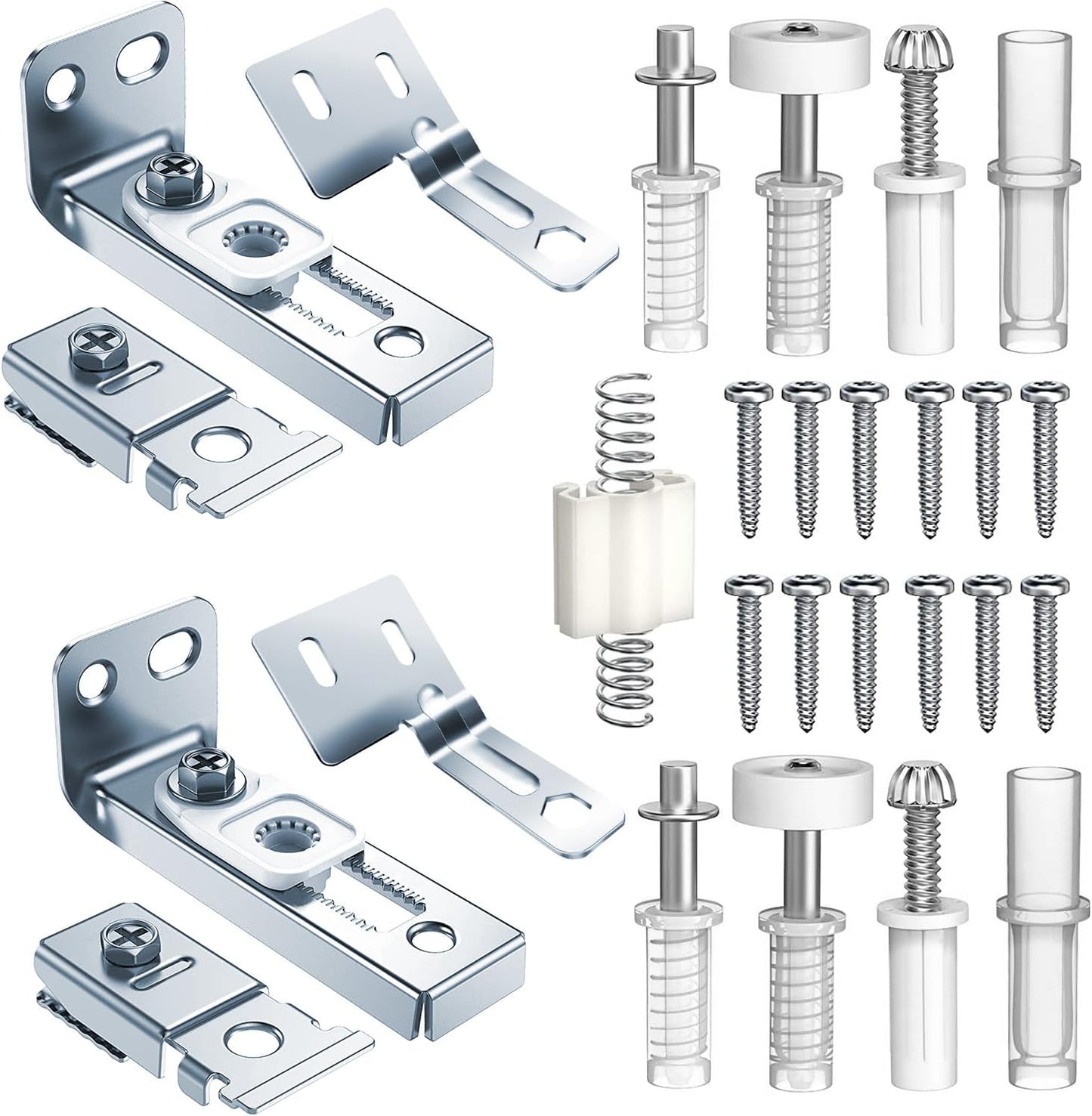 Bifold Door Hardware Kit for 7/8" to 1" Track - Installation and Repair Parts (2 Sets)