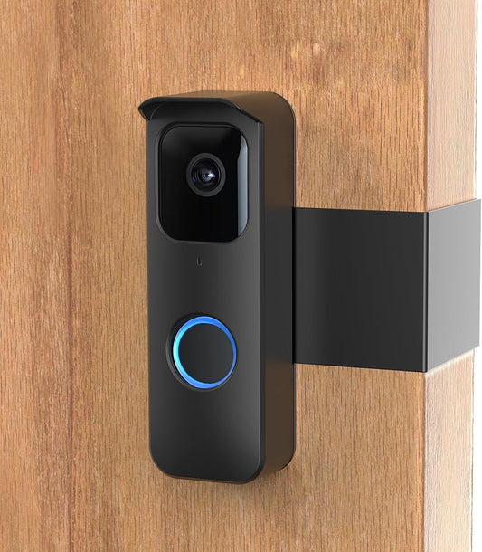 Black Anti-Theft Blink Doorbell Mount for Homes, Apartments, and Businesses - No Drill, Motion Sensor Friendly - Doorbell Camera Bracket