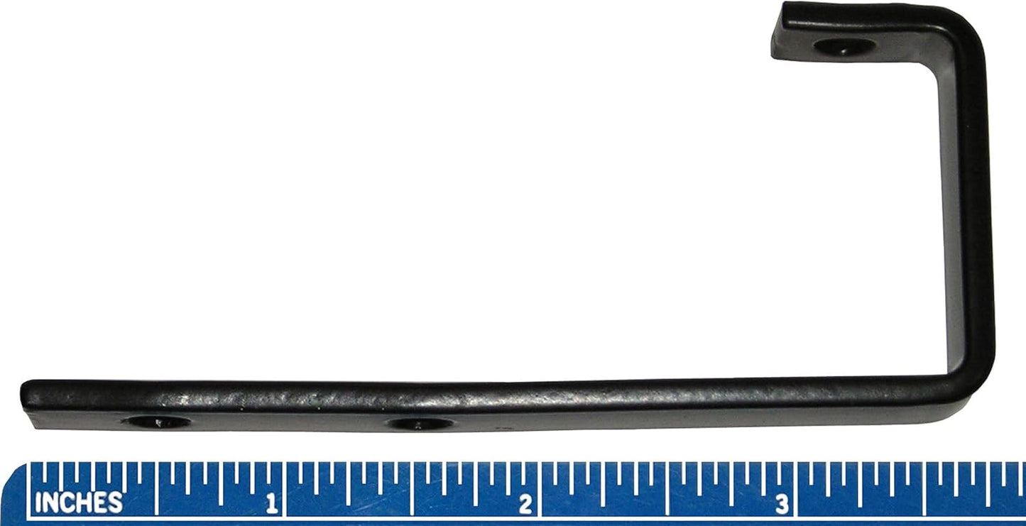 Black Powder Coated Steel Bunk Bed Ladder Hooks - 1-1/4" x 1/2" x 3-5/8" - 11 ga. Steel - Set of 2
