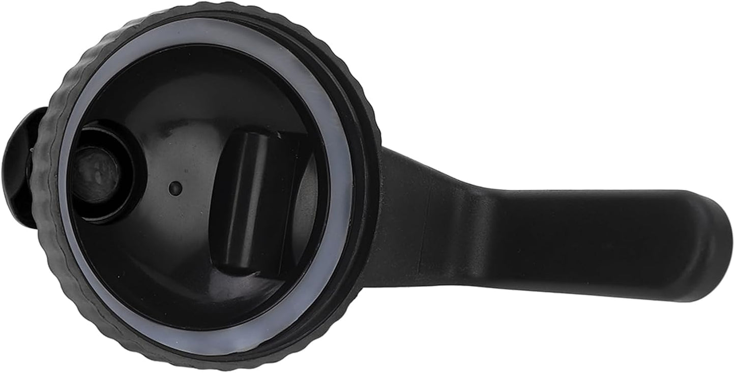 Black Wide Mouth Mason Jar Pour Spout Lid - Leak Proof Flip Cap with Handle for Easy Mess-Free Pouring