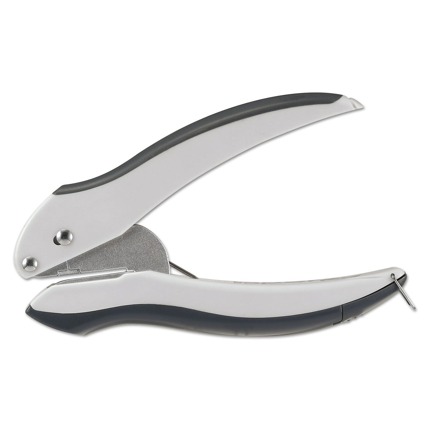 Bostitch Office EZ Squeeze One-Hole Punch, Gray/Blue - 10 Sheet Capacity, Lightweight