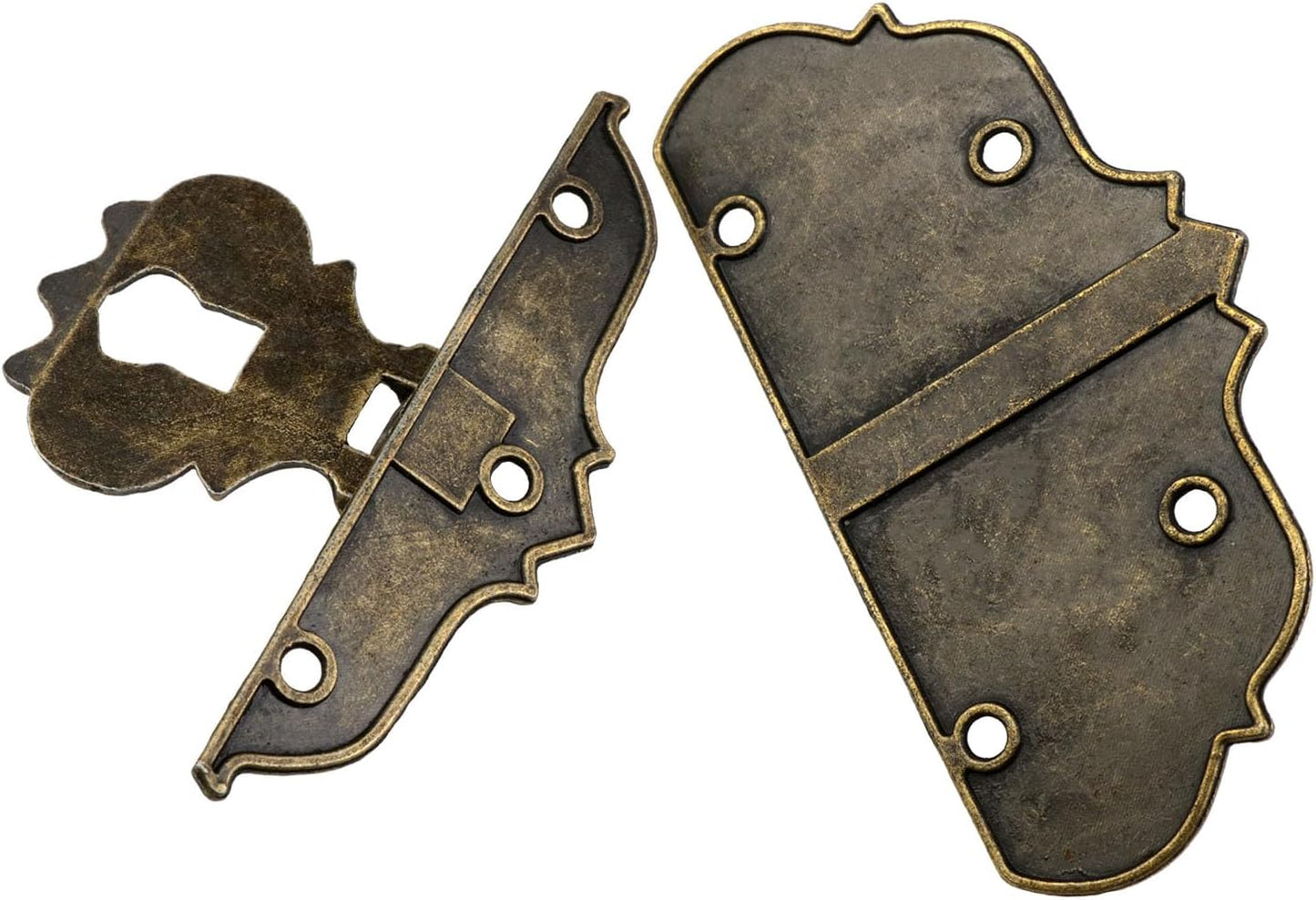 Bronze Antique Decorative Brass Hasp Clasp Lock Set for Jewelry & Wooden Boxes