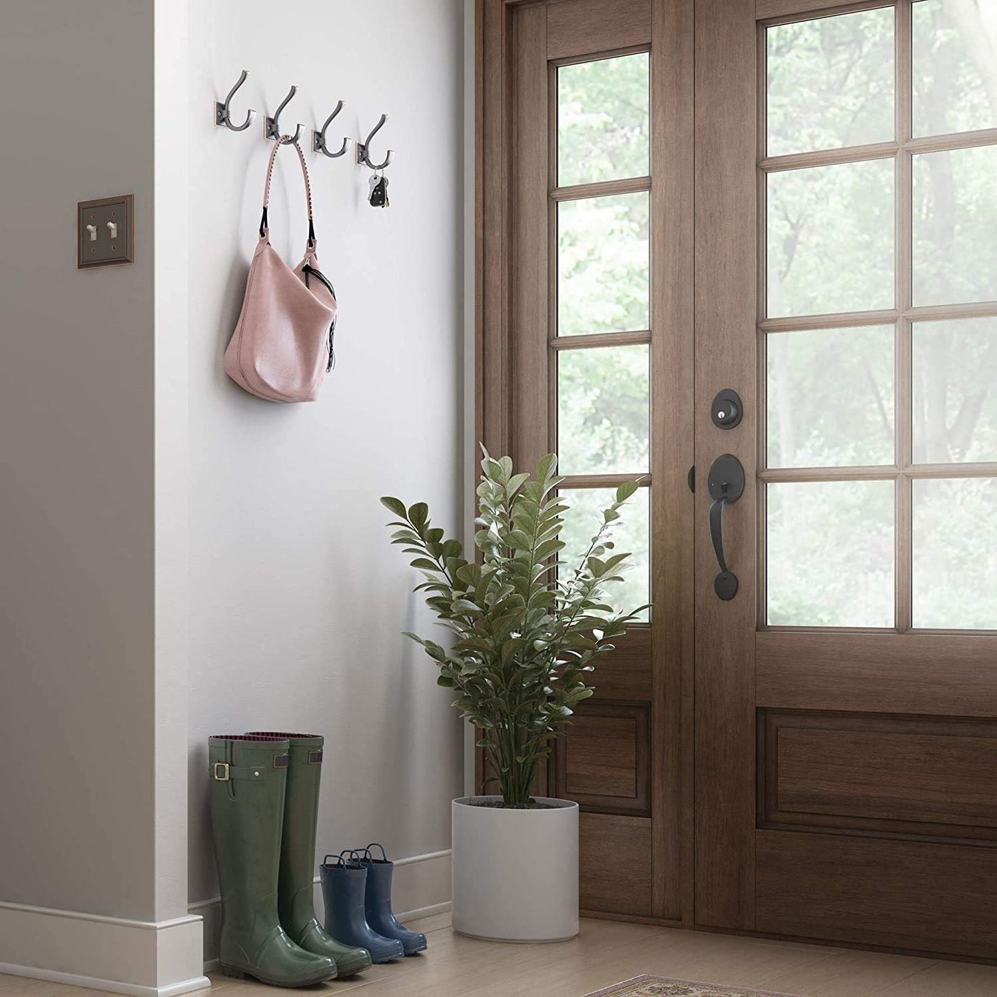 Bronze Coat and Hat Hook with Copper Accents - Liberty Hardware 137246 Ruavista Single Hook
