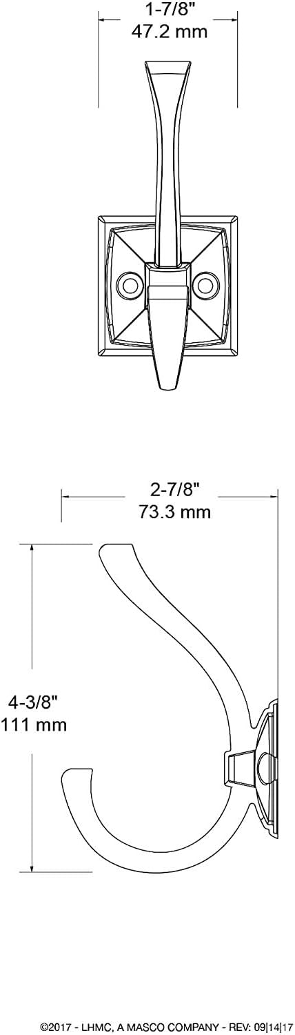 Bronze Coat and Hat Hook with Copper Accents - Liberty Hardware 137246 Ruavista Single Hook
