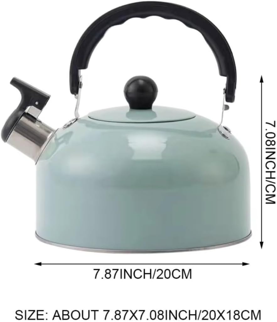 Bronze Handle Whistle Kettle for Gas & Induction Cookers - 3L Capacity for Coffee & Tea