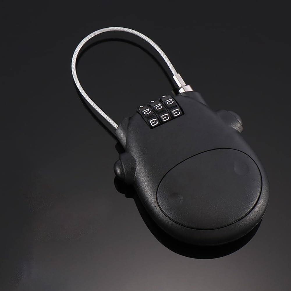 Cartoon Cow Combination Lock for Bag Travel, 3-Digit Password Padlock for Carriage & Helmet - Anti-Theft Security Lock