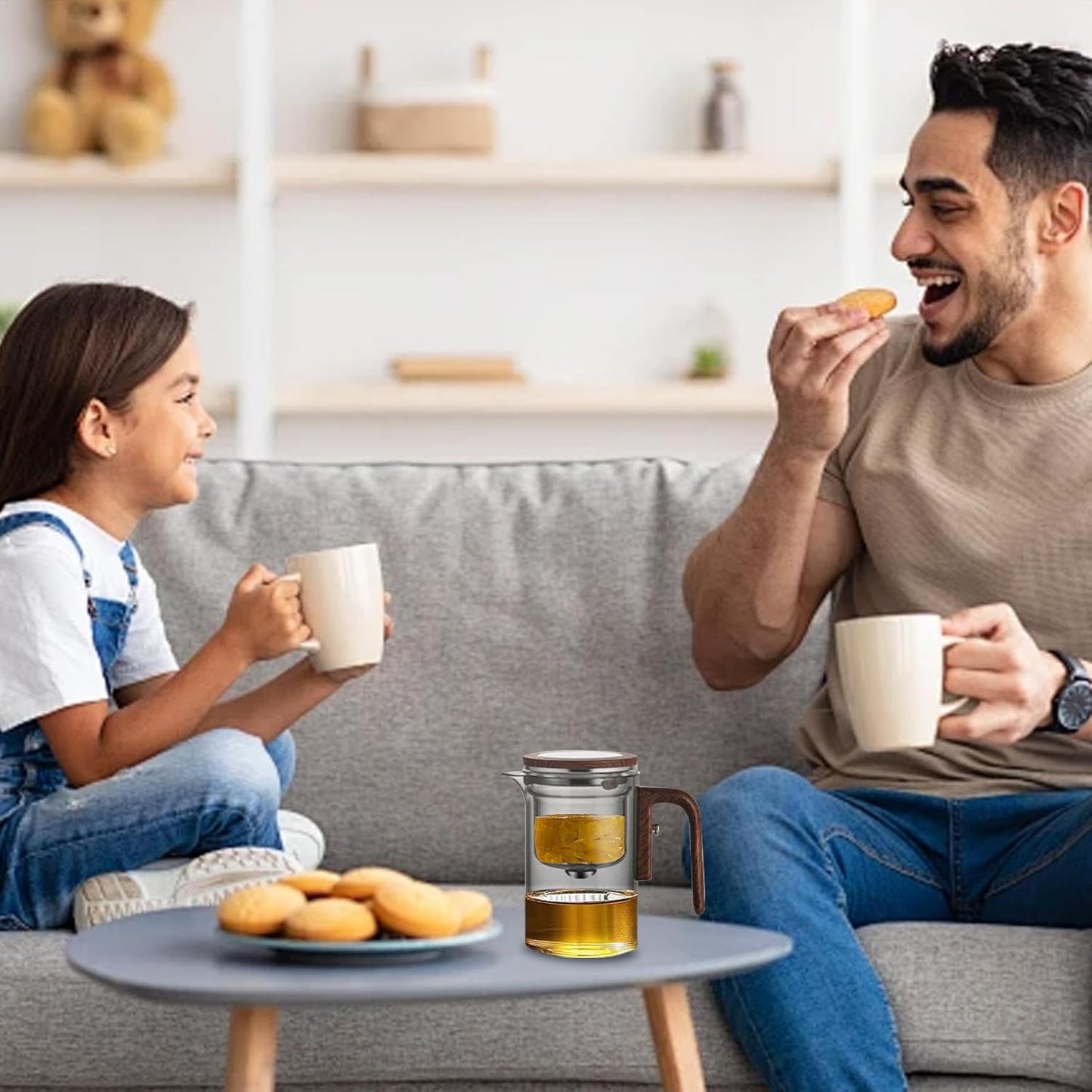 Clear Glass Teapot with Infuser - 600ml Tea Kettle for Loose Leaf Tea Brewing in Home, Restaurant, Tea Room