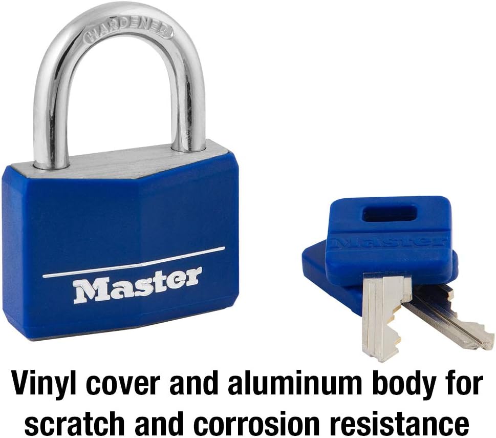Combination Padlock Set and Keyed Padlock Bundle - Master Lock 653D & 142DCM, 1 Pack, Various Colors