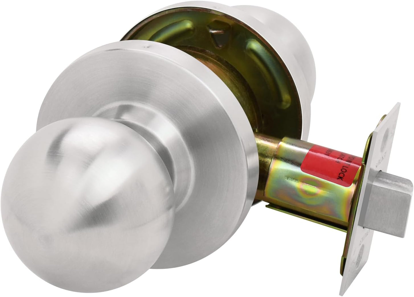 Commercial Grade NUK3Y Bella Cylindrical Knob Lockset - Grade 2, UL Rated (Satin Stainless Steel, Passage)