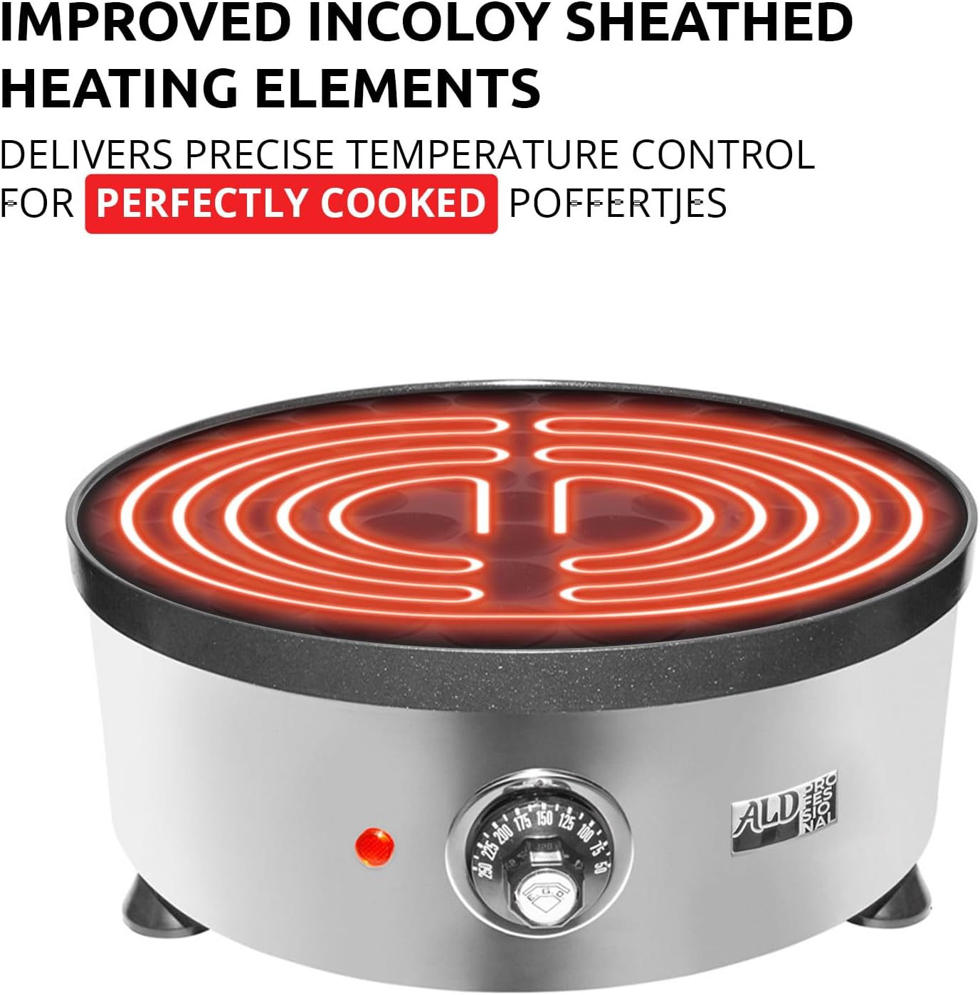 Compact Electric Poffertjes Iron | Mini Dutch Pancake Maker | Nonstick 110V | 50 Round Pancakes