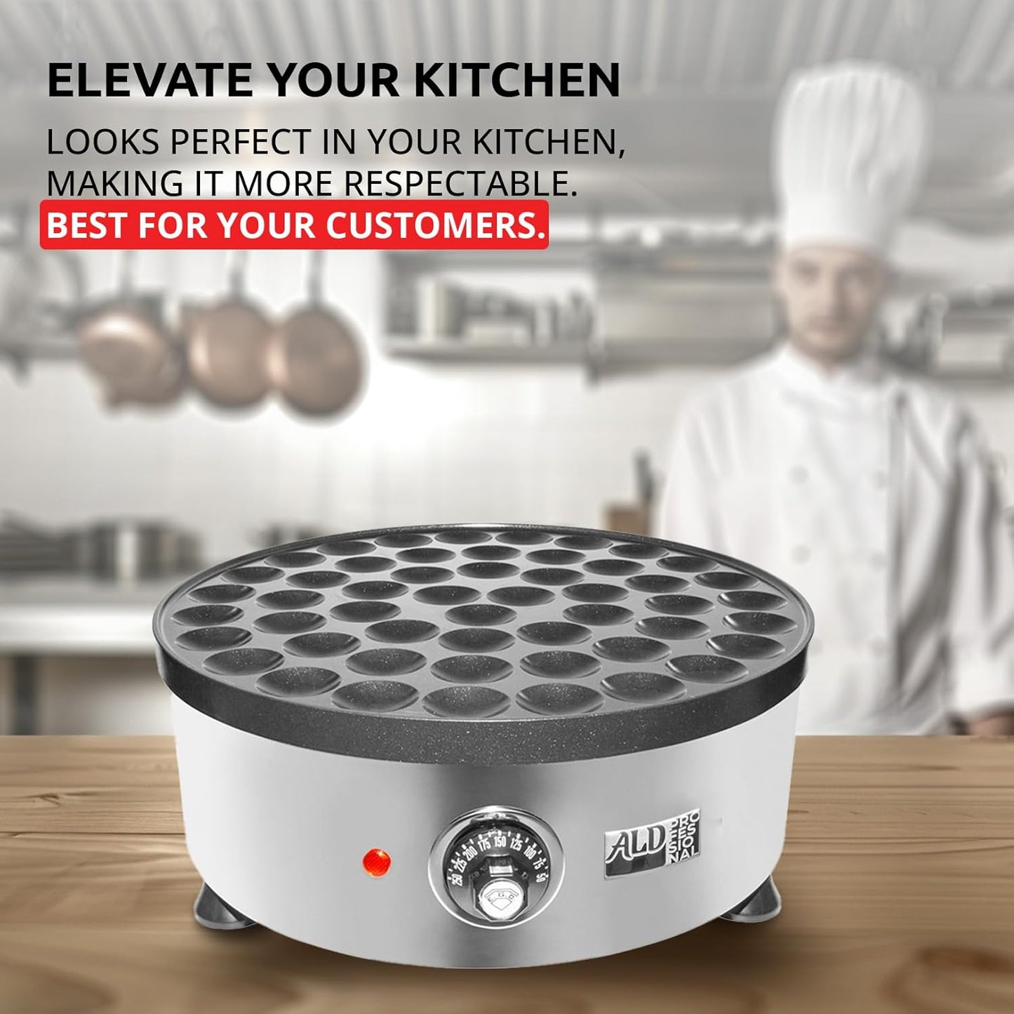 Compact Electric Poffertjes Iron | Mini Dutch Pancake Maker | Nonstick 110V | 50 Round Pancakes