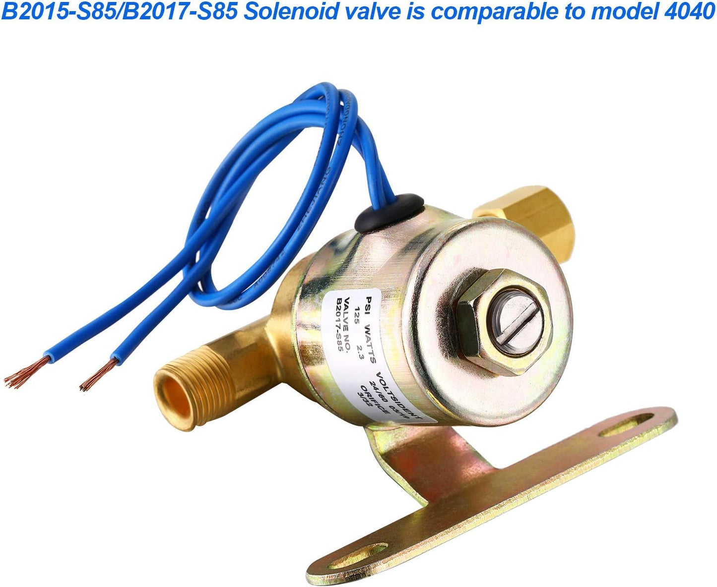 Compatible Solenoid Valve for Aprilaire Humidifiers 220, 224, 400, 440, 500, 550, 558, 560, 600, 700 - 24V, 2.3W, 60Hz - Mudder B2015-S85, B2017-S85, 4040