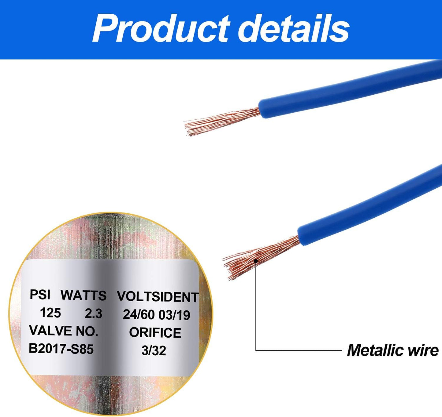 Compatible Solenoid Valve for Aprilaire Humidifiers 220, 224, 400, 440, 500, 550, 558, 560, 600, 700 - 24V, 2.3W, 60Hz - Mudder B2015-S85, B2017-S85, 4040