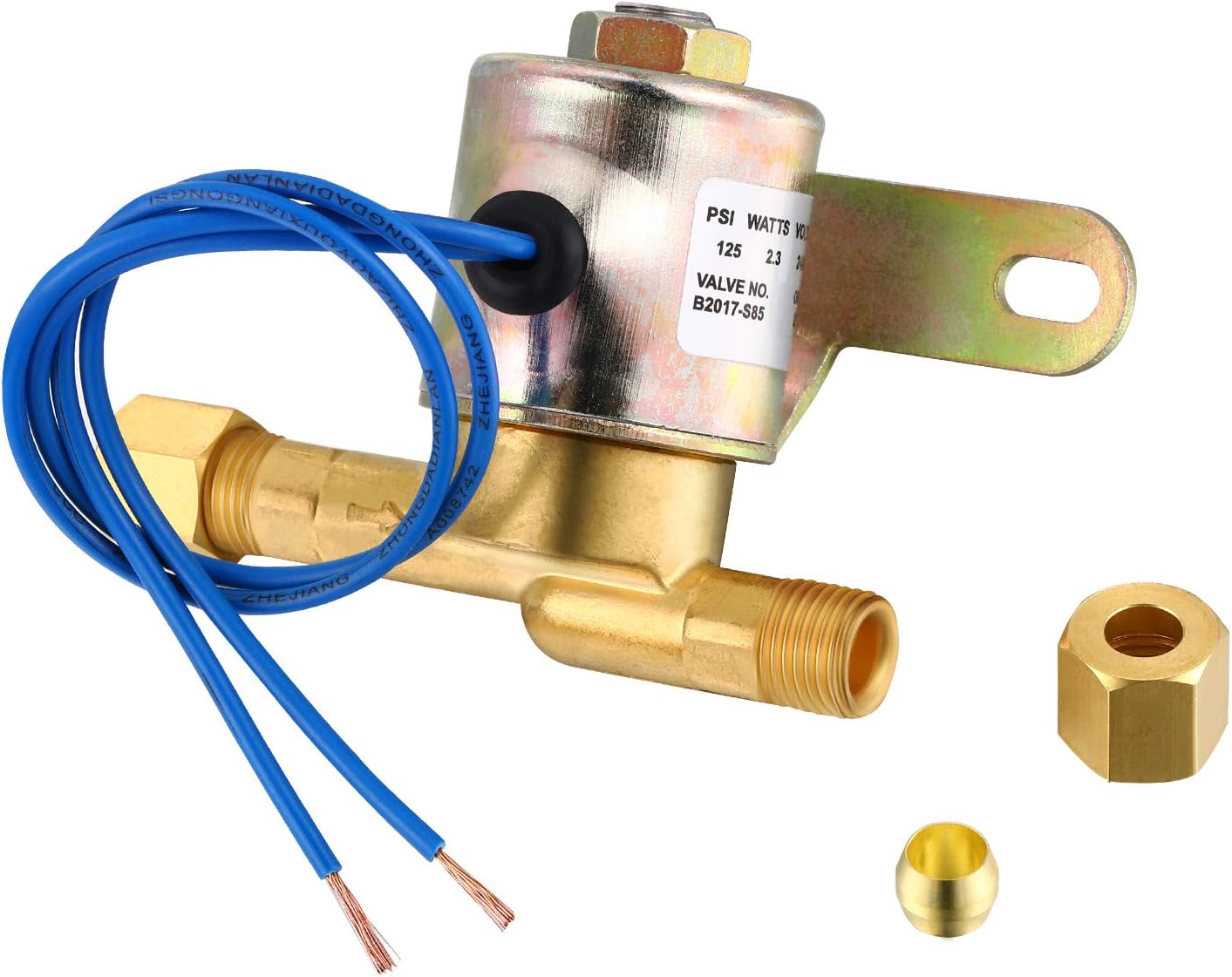 Compatible Solenoid Valve for Aprilaire Humidifiers 220, 224, 400, 440, 500, 550, 558, 560, 600, 700 - 24V, 2.3W, 60Hz - Mudder B2015-S85, B2017-S85, 4040