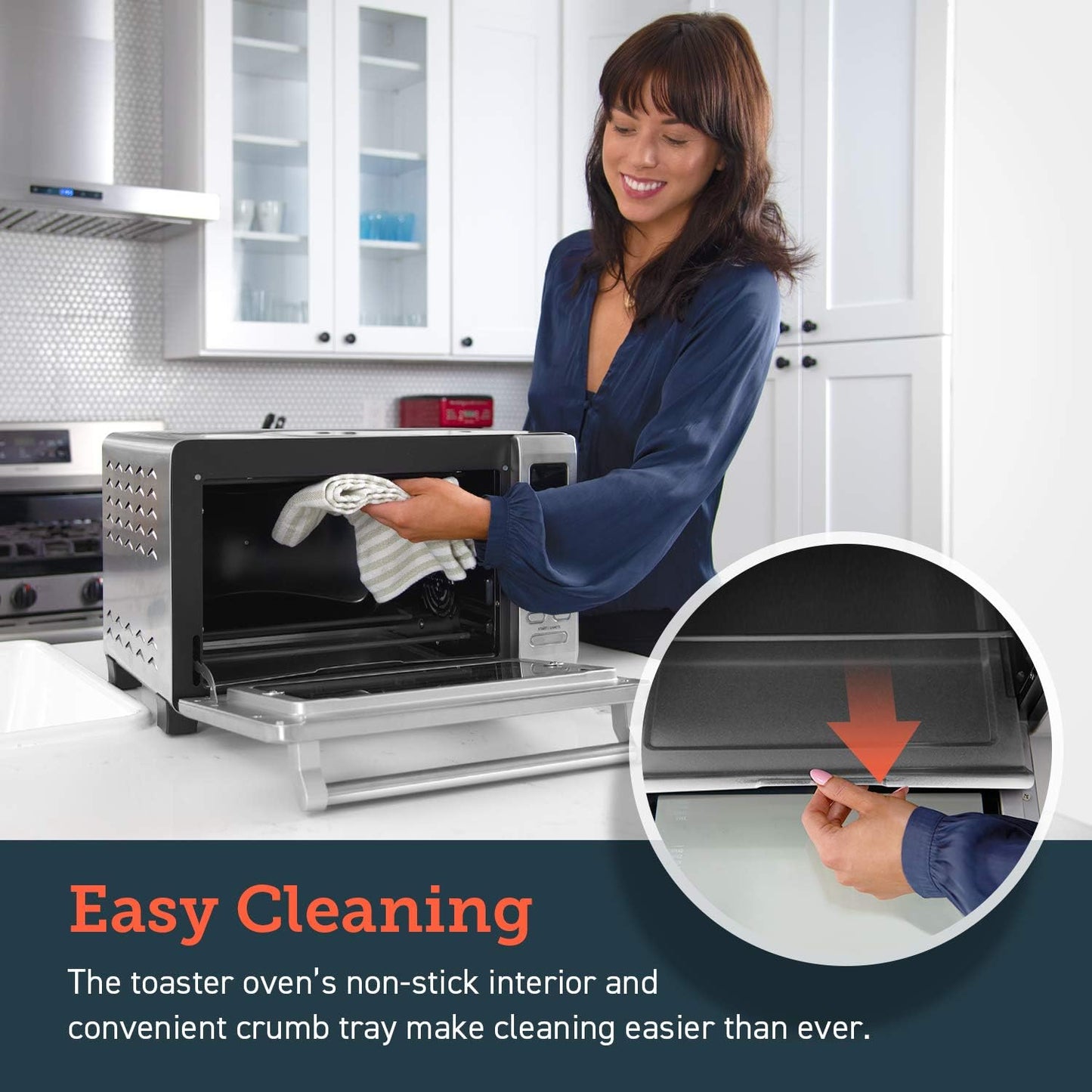 COSORI CO125-TO 11-in-1 Convection Toaster Oven with Rotisserie, Dehydrator, Pizza Function, 100 Recipes, 6 Accessories - 25L, Silver