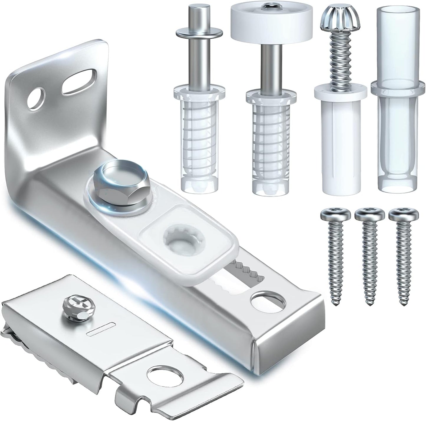 CRANACH Bifold Door Hardware Repair Kit - Includes Top & Bottom Bracket, Pivot, Guides Wheel - 1 Pack - for Bi-fold Doors