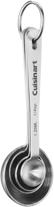 Cuisinart CTG-00-SMP Stainless Steel Measuring Spoons Set - 4 Piece Silver Set