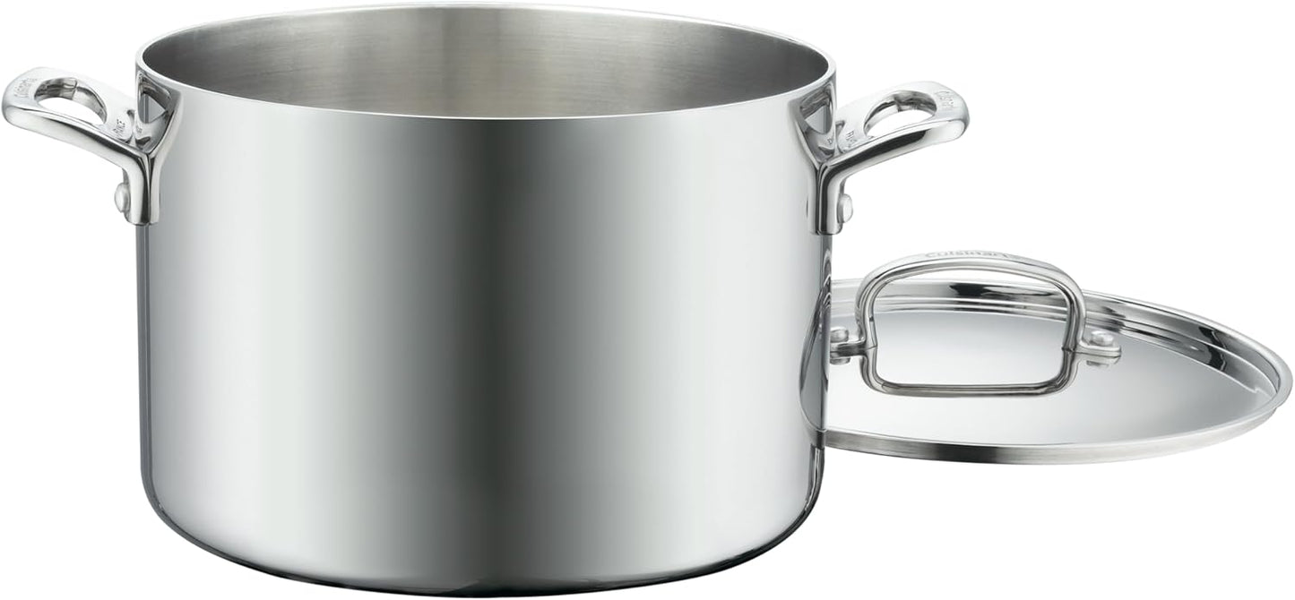 Cuisinart Tri-Ply Stainless Steel Cookware Set - 10 Piece French Classic Collection in Silver