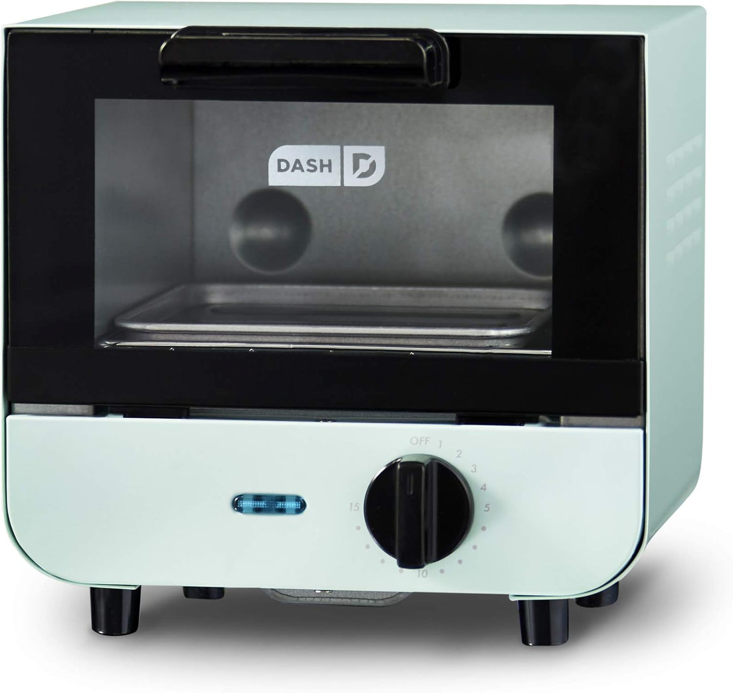 Dash DMTO100GBAQ04 Mini Toaster Oven Cooker and Grill Combo for Bread, Bagels, Burgers, Sandwiches - Aqua Color