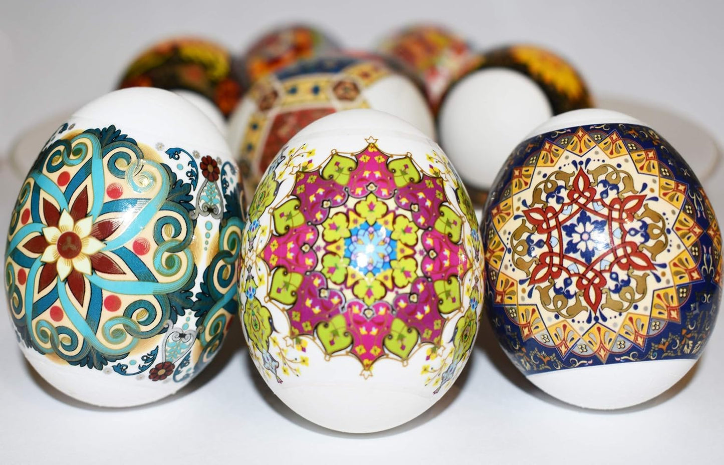 Diximus LOT 3 Thermo Heat Shrink Sleeves - Easter Egg Decorating Kit with Ukrainian Pysanky Supplies for 21 Eggs