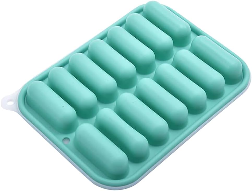 DOITOOL 12-Cavity Silicone Sausage Mold - Non-Stick Flexible Hotdog Maker for Baking, Cooking, and Steaming - Homemade Sausages