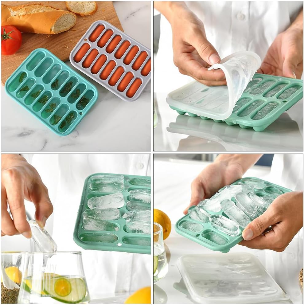 DOITOOL 12-Cavity Silicone Sausage Mold - Non-Stick Flexible Hotdog Maker for Baking, Cooking, and Steaming - Homemade Sausages