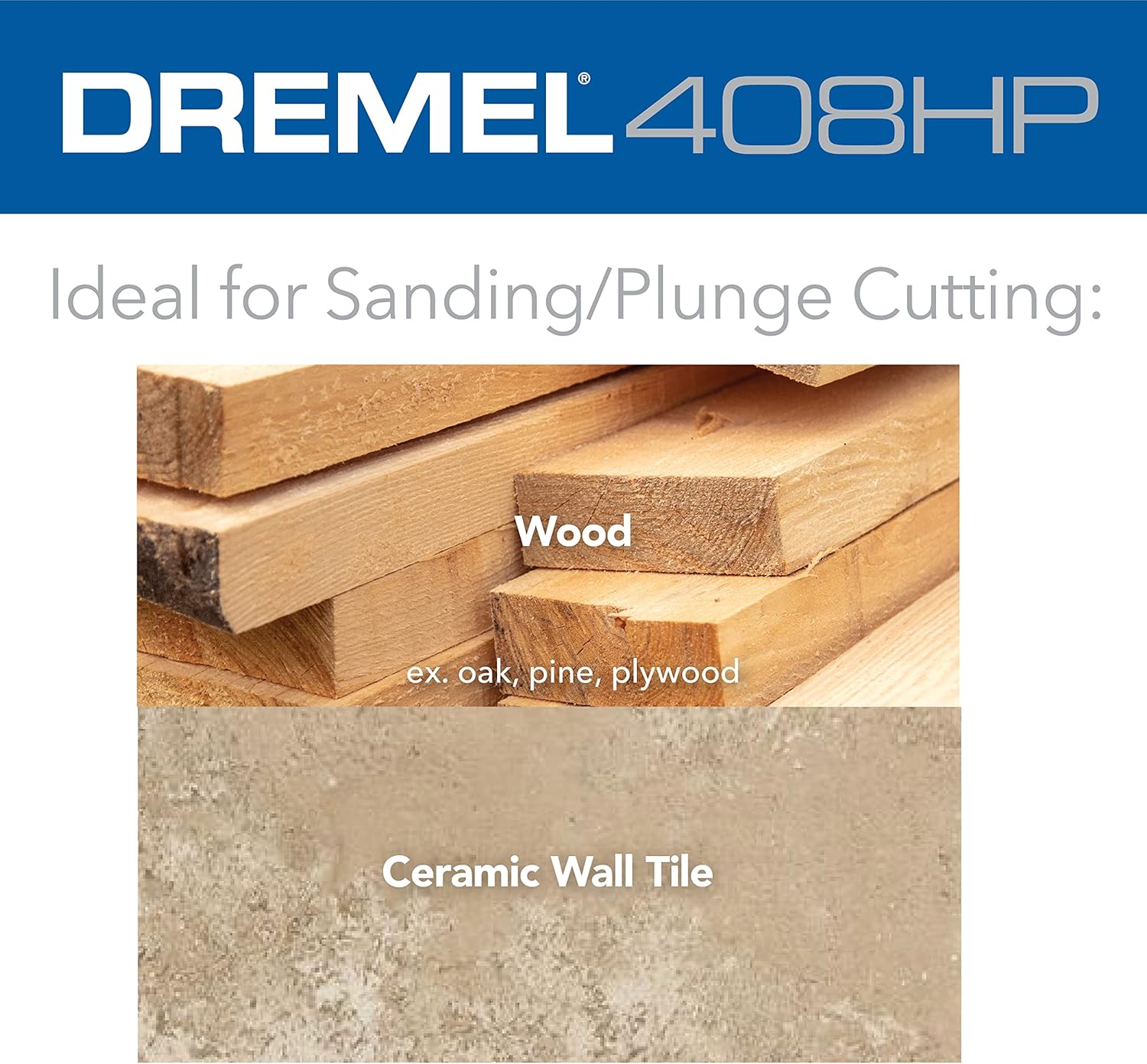 Dremel 408HP Carbide Sanding Drum - 60 Grit, Long-Lasting Rotary Tool Accessory