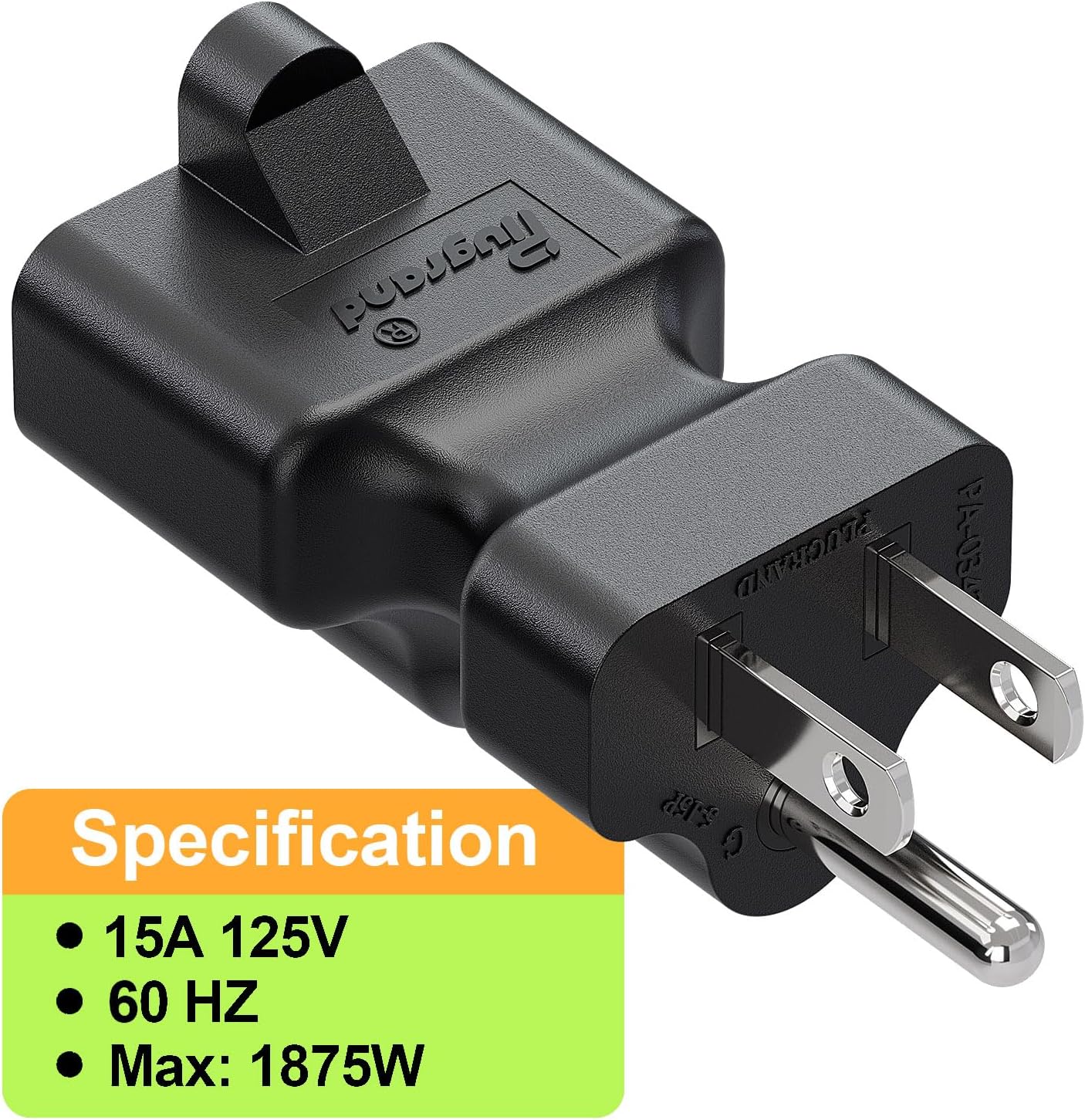 Dual Pack Plugrand 4-in-1 AC Plug Adapter: 15A to 20A, 5-15P to 5-20R, 5-15P to 6-15R, 5-15P to 6-20R - 125V to 250V Conversion