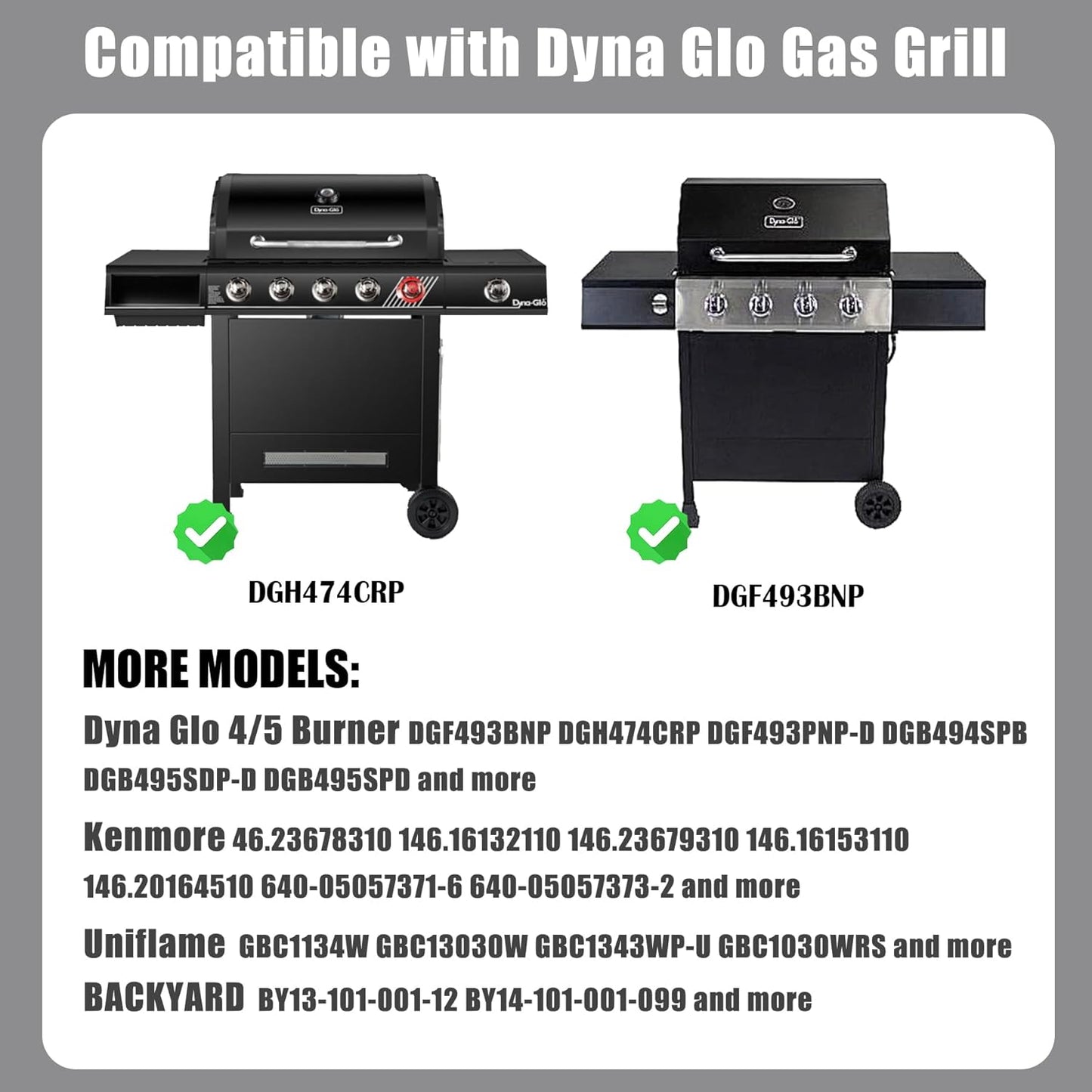 Dyna Glo Grill Parts DGF493BNP DGH474CRP Griddle Inserts - Carbon Steel Flat Top Griddle for DGB494SPB DGB495SDP-D DGB495SPD