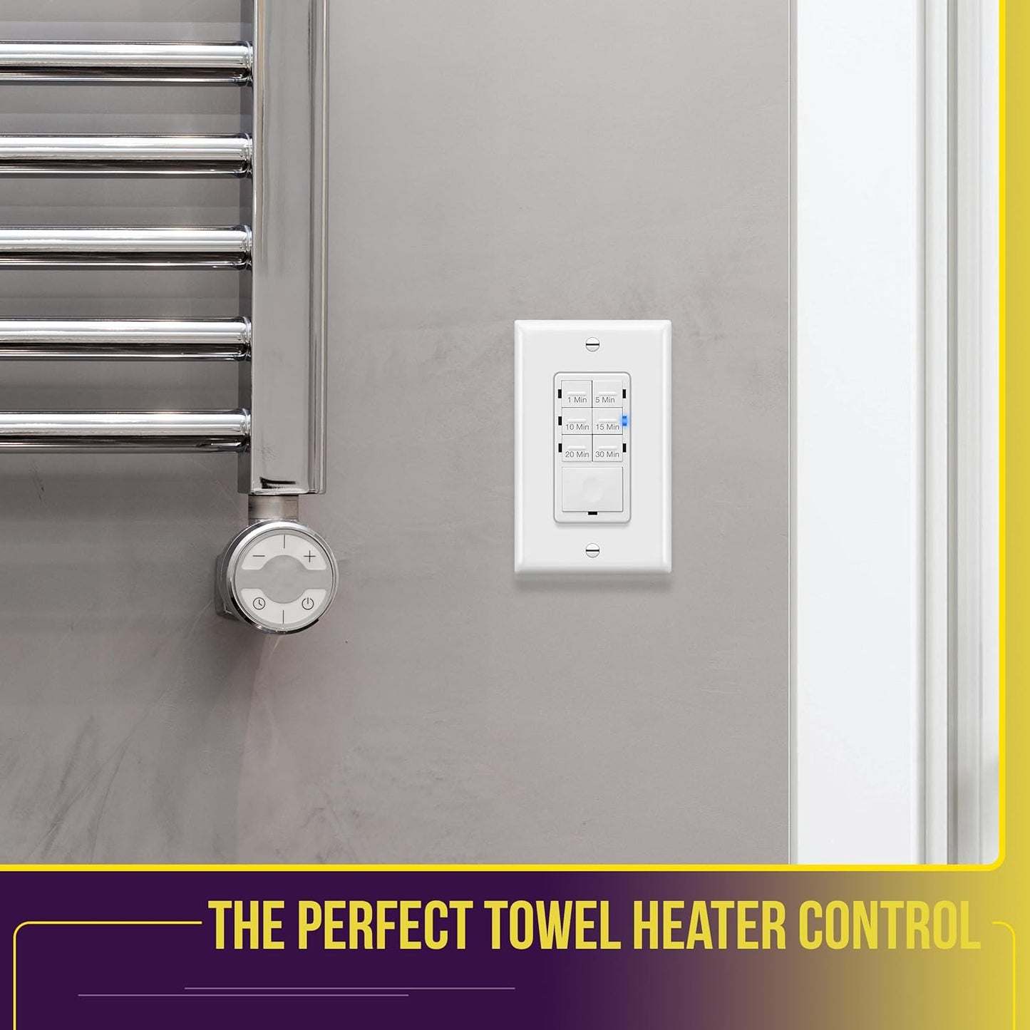 ENERLITES Bathroom Fan and Light Countdown Timer Switch - 1-30 Min, Neutral Wire, UL Listed - White