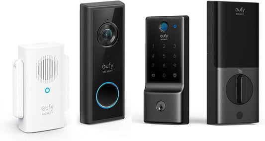 eufy Security Battery Video Doorbell C210 Kit with Smart Lock C220 - Home Security Bundle