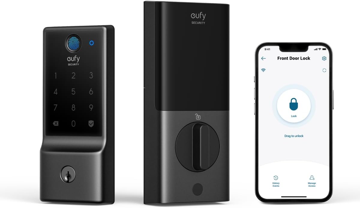 eufy Security Battery Video Doorbell C210 Kit with Smart Lock C220 - Home Security Bundle