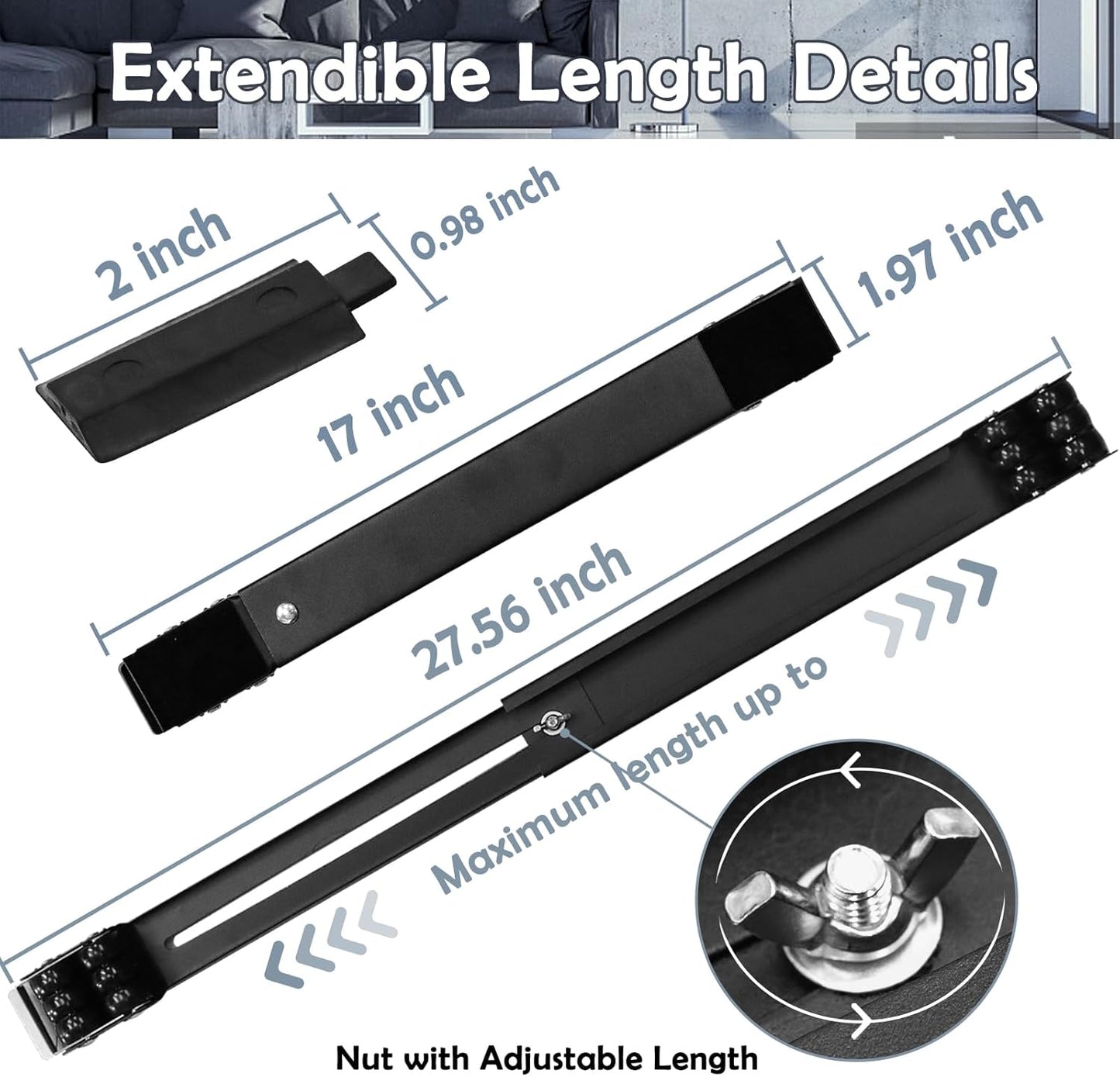 Extendable Furniture Mover Tools with 24 Rollers & Brakes - Heavy Duty Appliances Roller Equipment for Washing Machines, Dryers, Refrigerators - Mobile Wheels with Strong Base Stand (660 lb Capacity, Black)