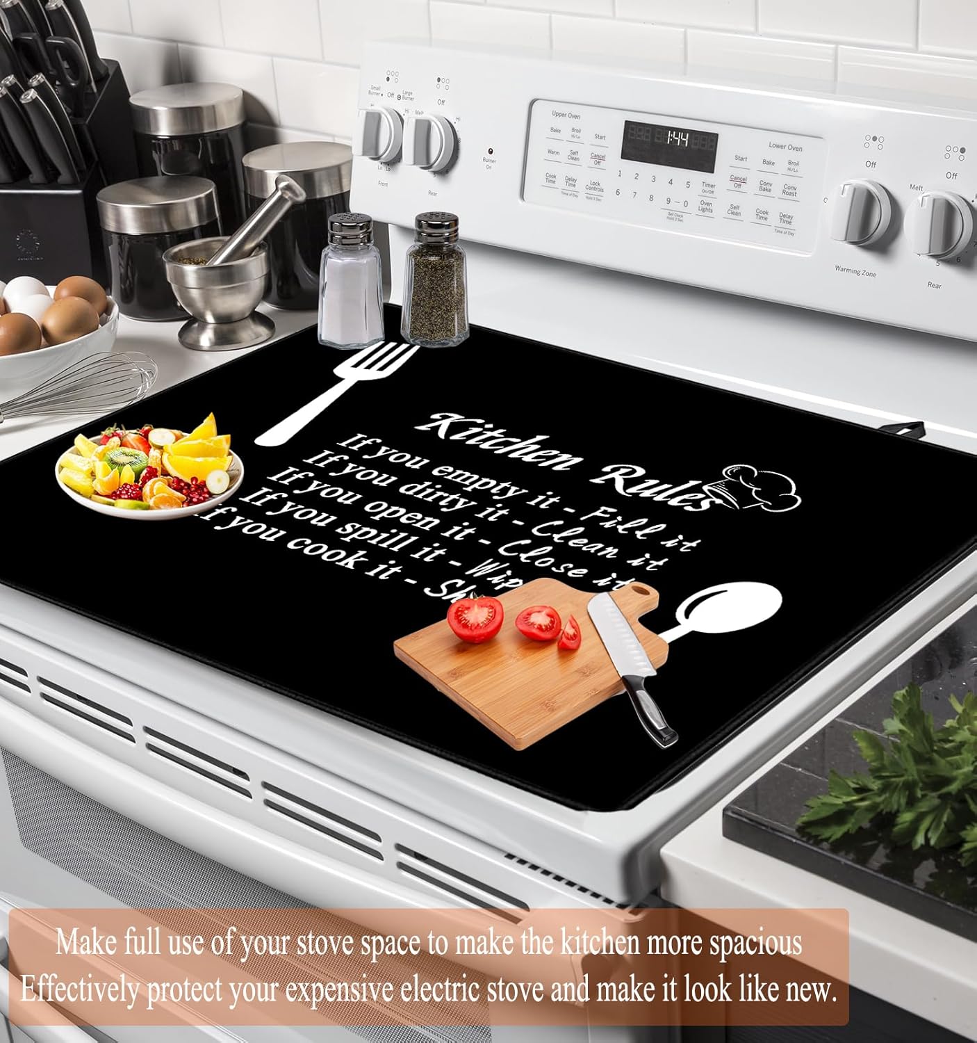 Extra Large Anti-Slip Waterproof Stove Top Cover for Electric Stoves - Glass Top Protector Mat to Expand Stove Space