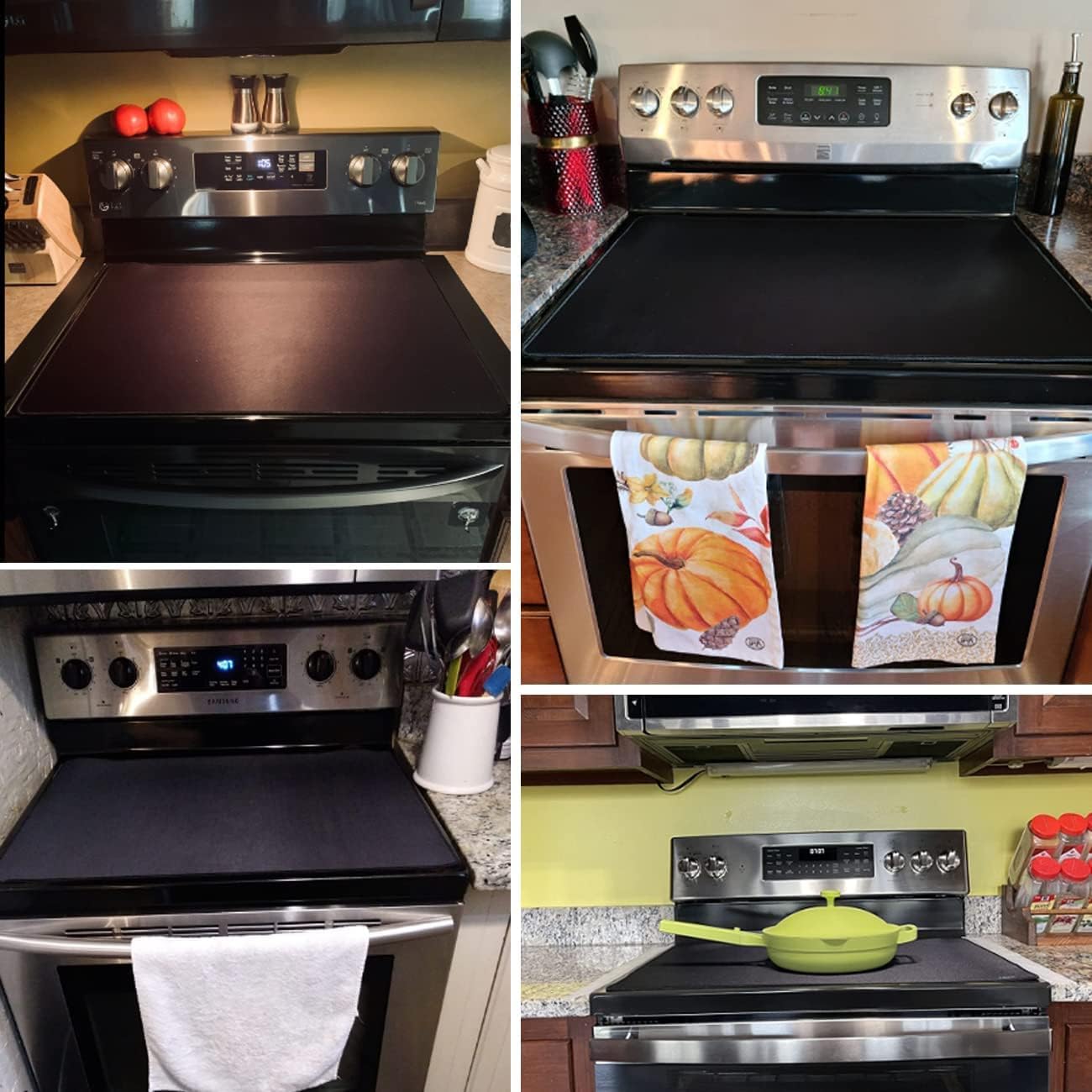 Extra Large Anti-Slip Waterproof Stove Top Cover for Electric Stoves - Glass Top Protector Mat to Expand Stove Space