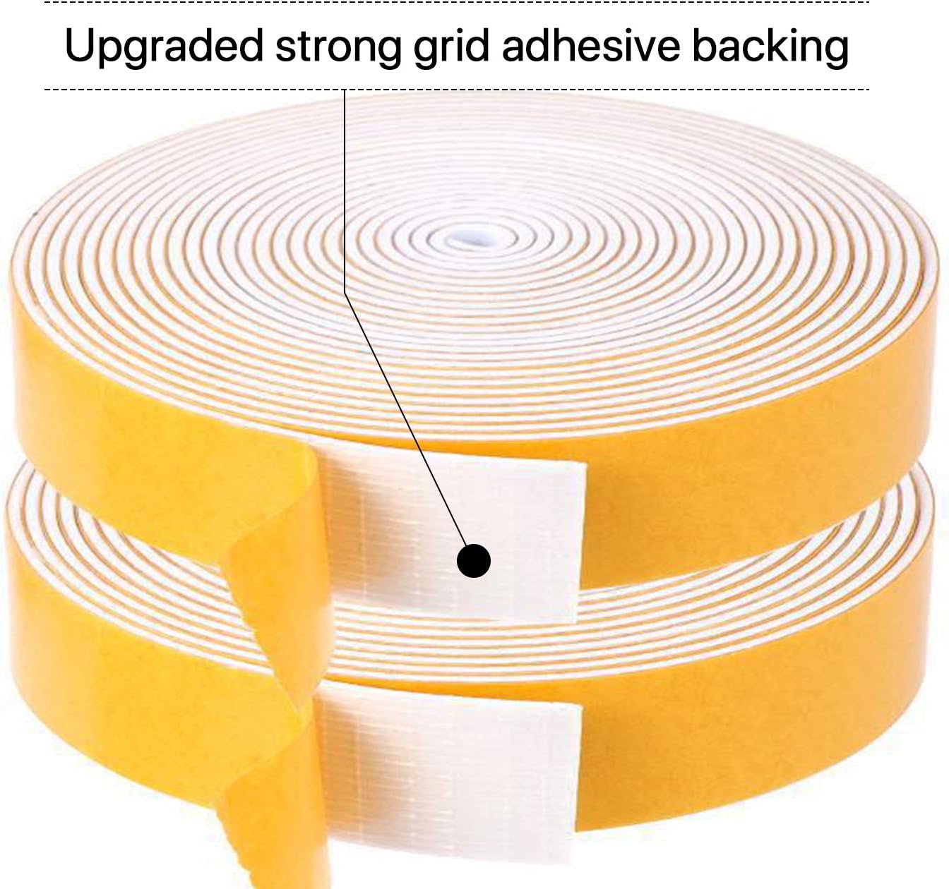 Foam Weather Stripping Rolls - 26ft Total Length, 1" Wide x 1/16" Thick, Adhesive Foam Strip for Door and Window Insulation